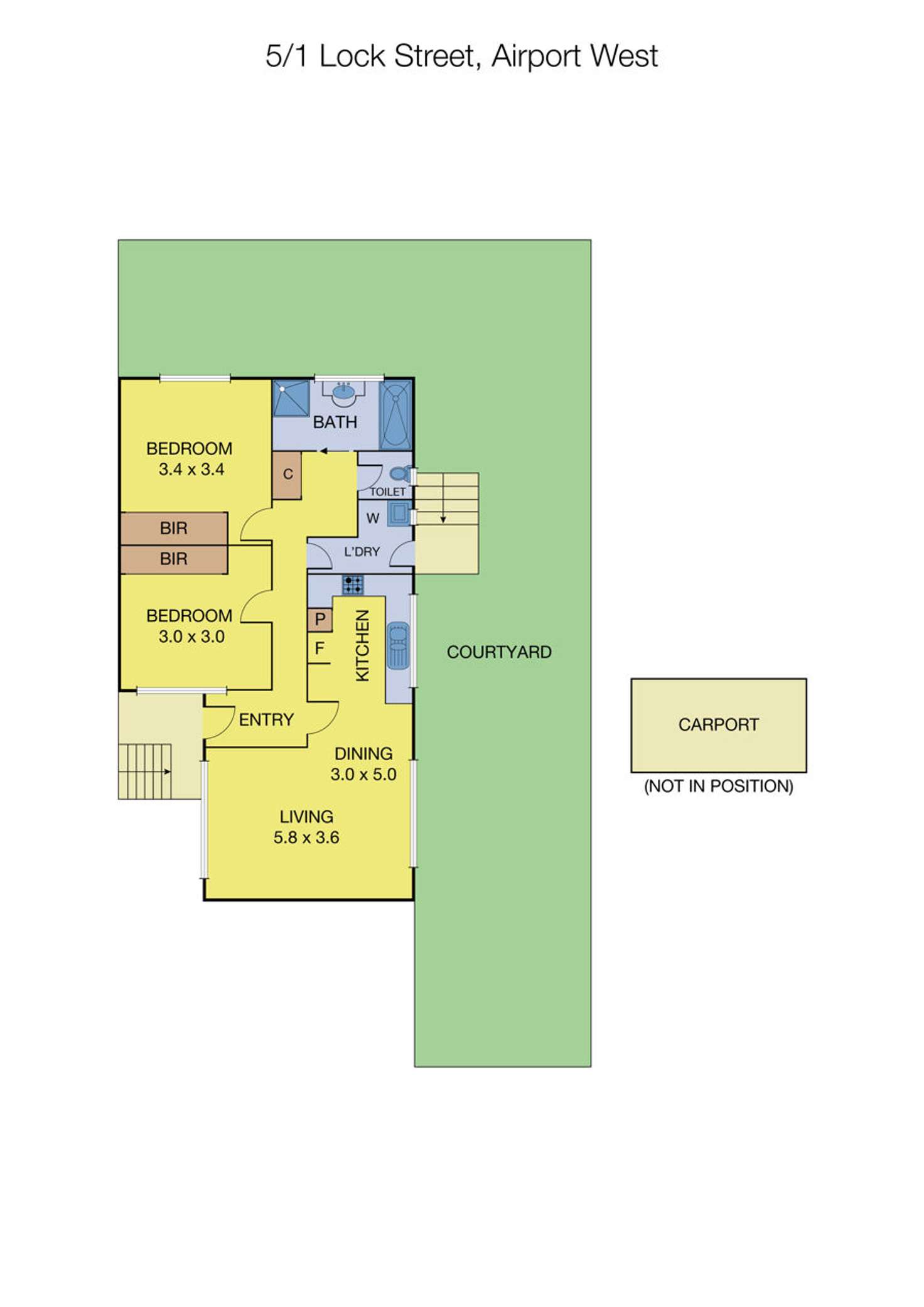 Floorplan of Homely house listing, 5/1 Lock Street, Airport West VIC 3042