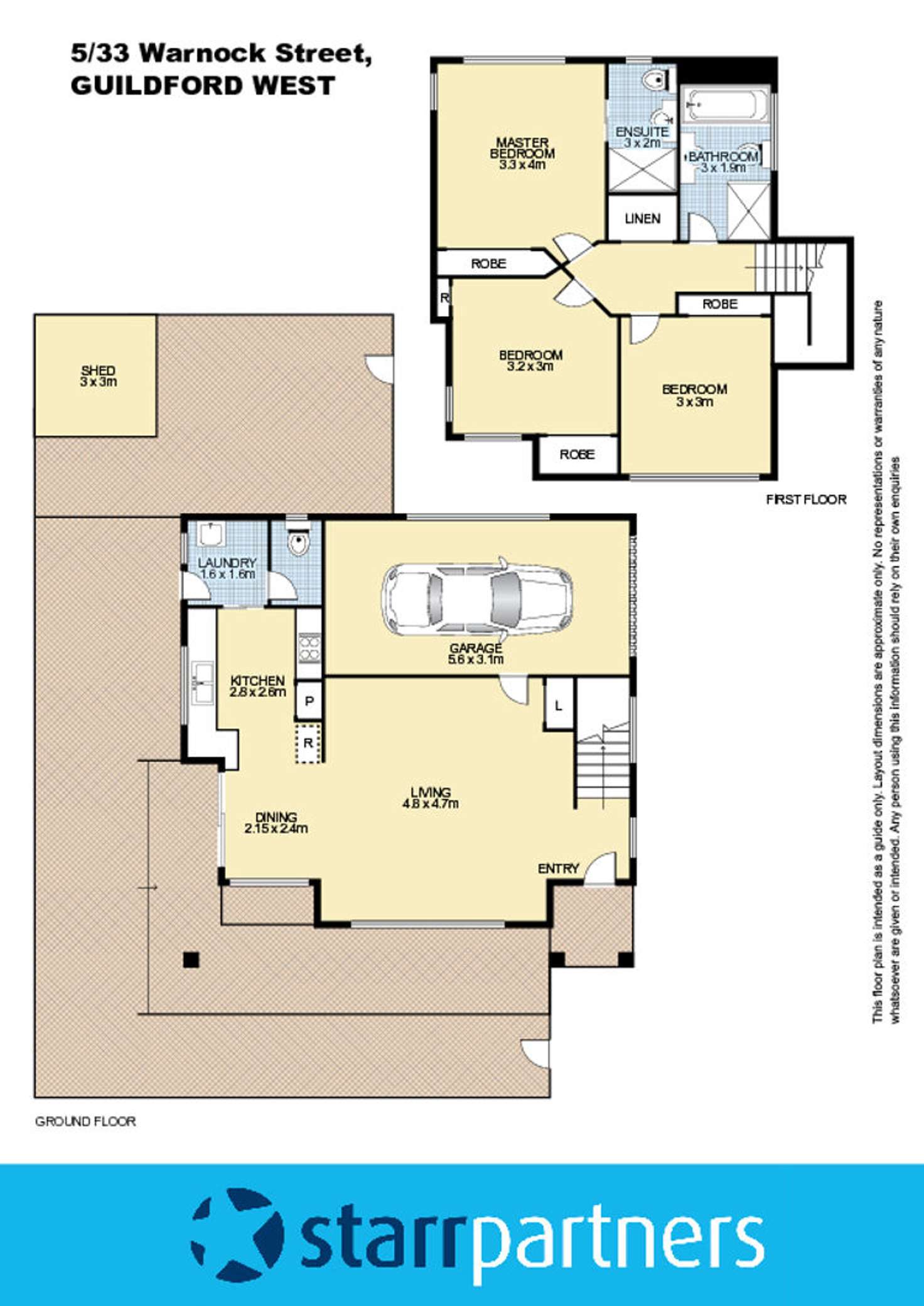 Floorplan of Homely townhouse listing, 5/33 Warnock Street, Guildford NSW 2161