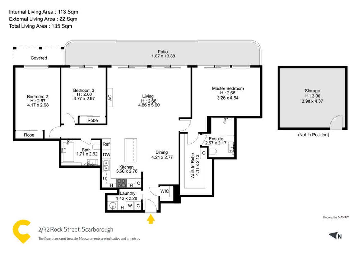 Floorplan of Homely apartment listing, 2/32 Rock Street, Scarborough QLD 4020