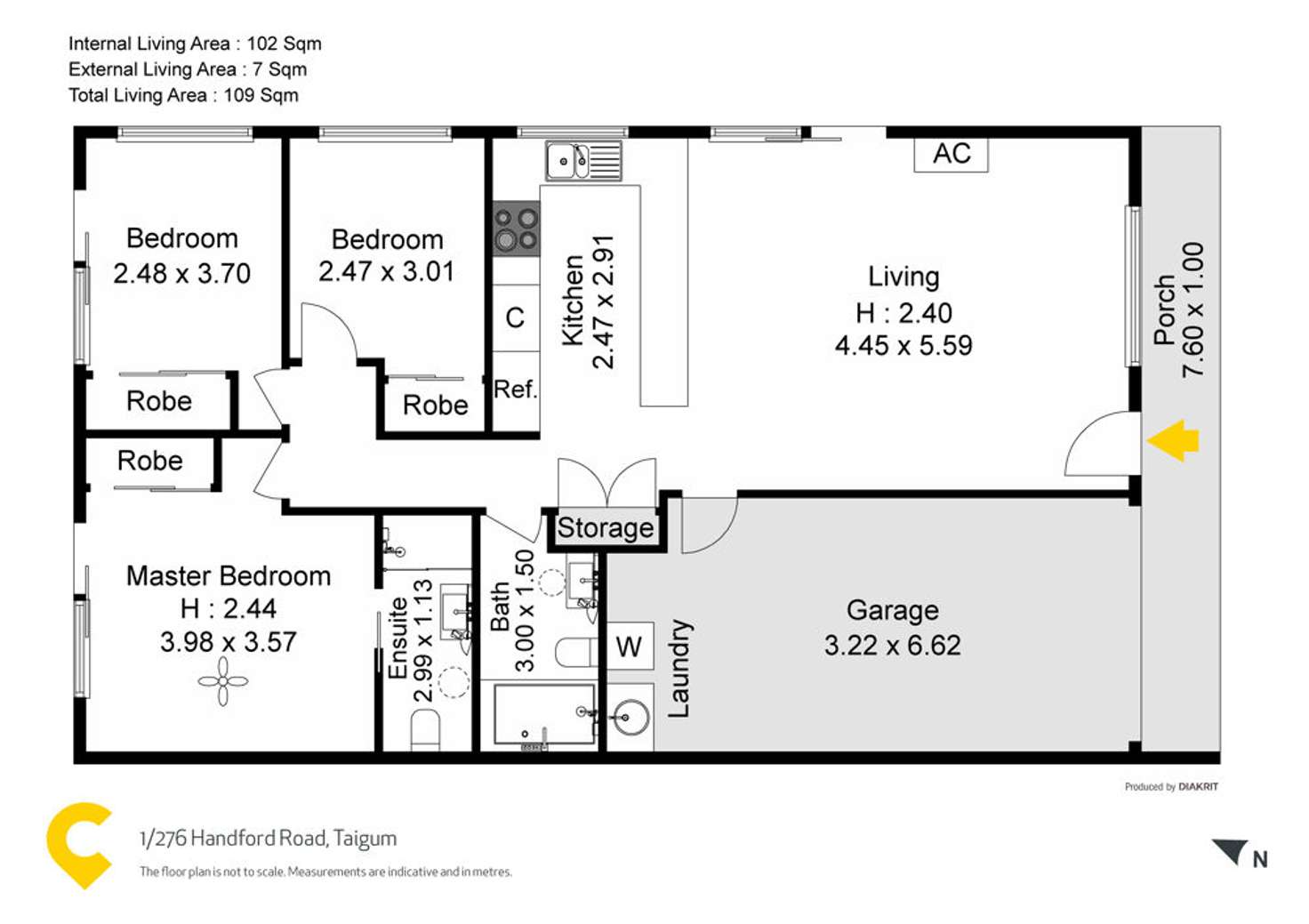 Floorplan of Homely villa listing, 1/276 Handford Road, Taigum QLD 4018