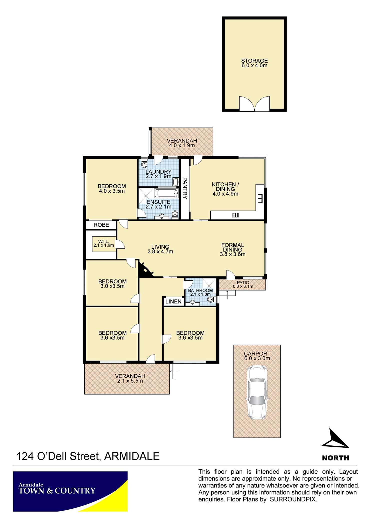 Floorplan of Homely house listing, 124 O'Dell Street, Armidale NSW 2350