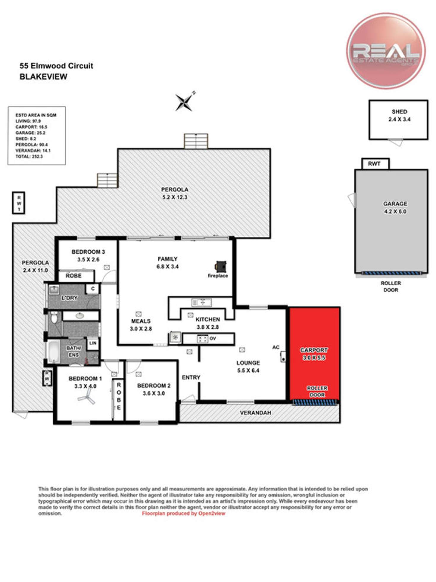 Floorplan of Homely house listing, 55 Elmwood Circuit, Blakeview SA 5114