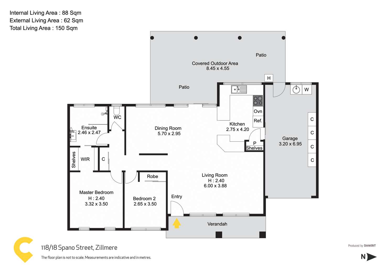 Floorplan of Homely villa listing, 118/18 Spano Street, Zillmere QLD 4034