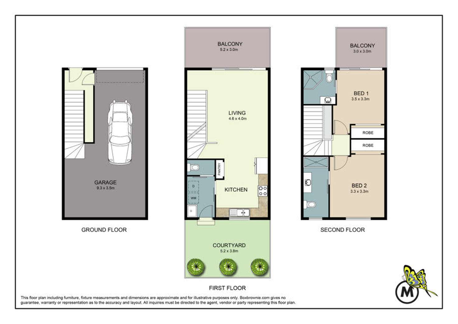 Floorplan of Homely townhouse listing, 3/11 Griffith Street, Everton Park QLD 4053