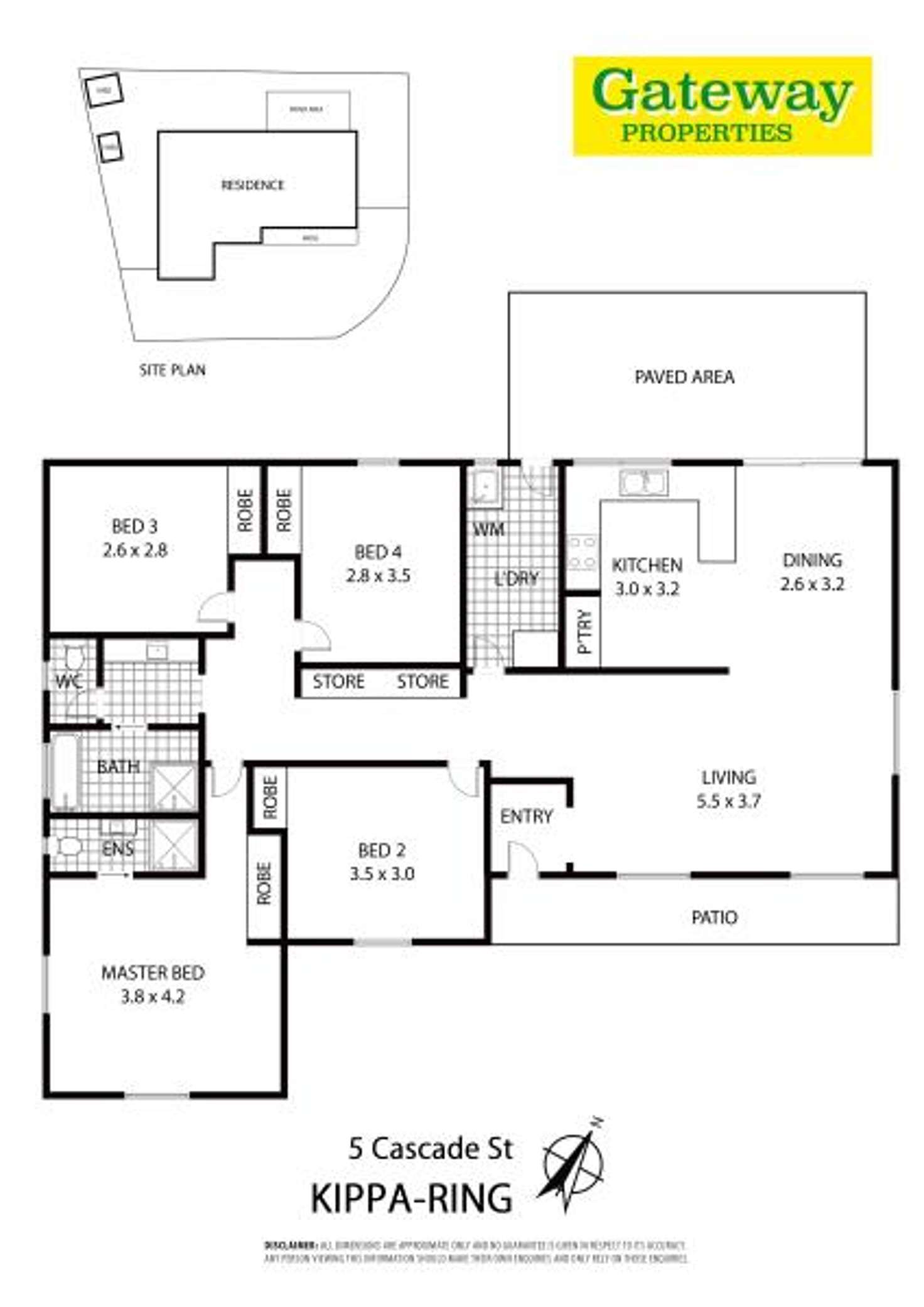 Floorplan of Homely house listing, 5 CASCADE STREET, Kippa-ring QLD 4021