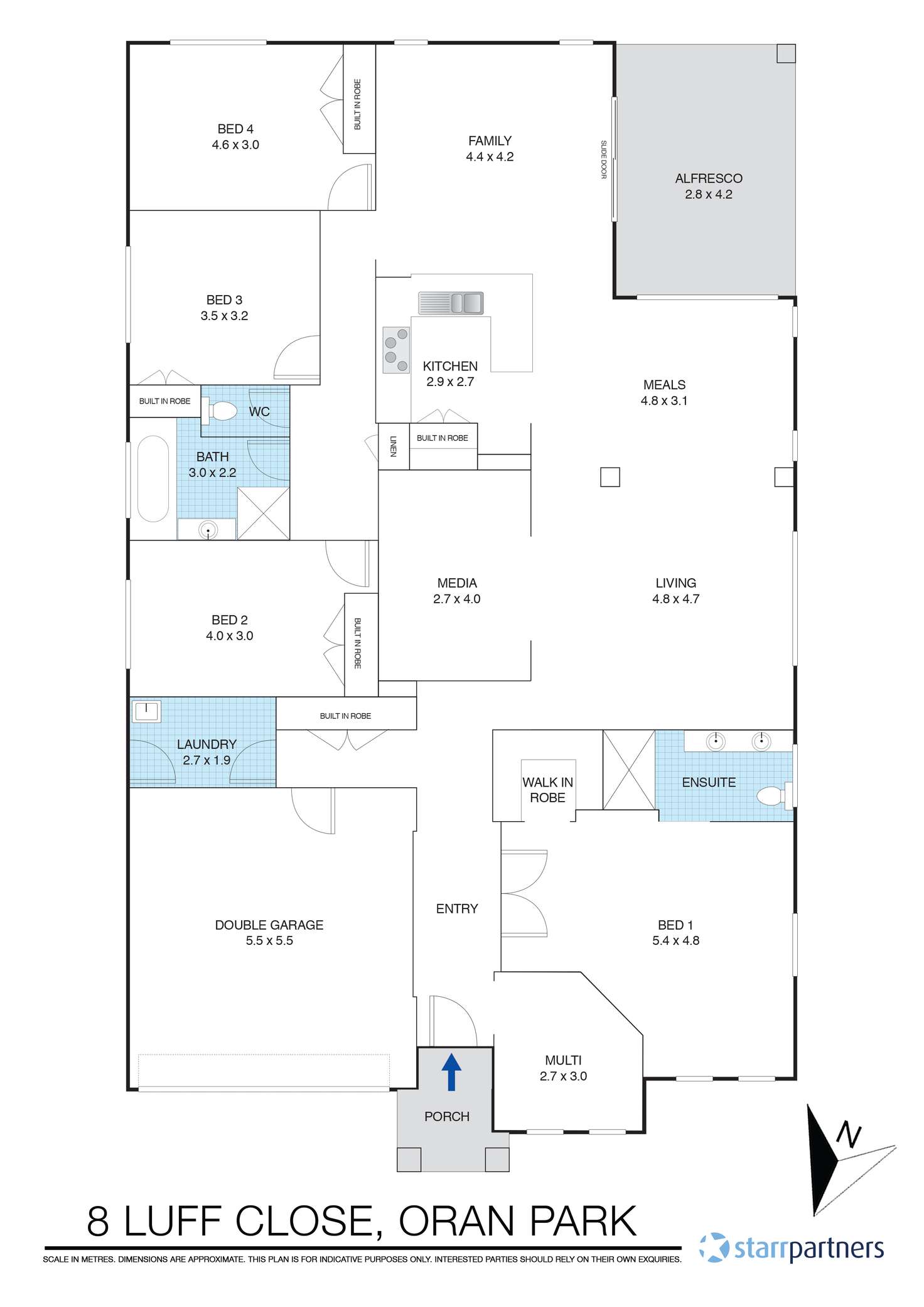 Floorplan of Homely house listing, 8 Luff Cl, Oran Park NSW 2570