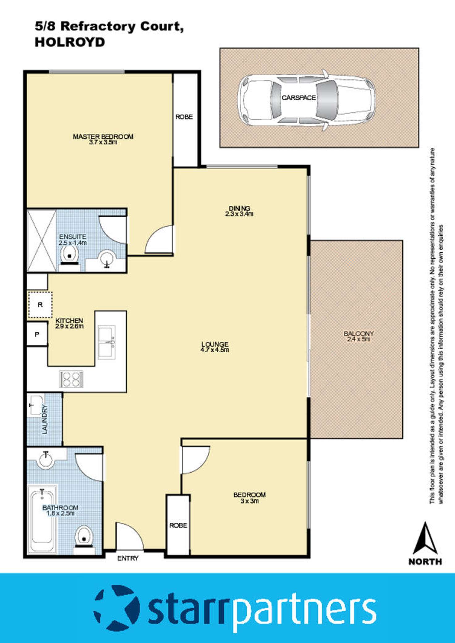 Floorplan of Homely unit listing, 5/8 Refractory Court, Merrylands NSW 2160