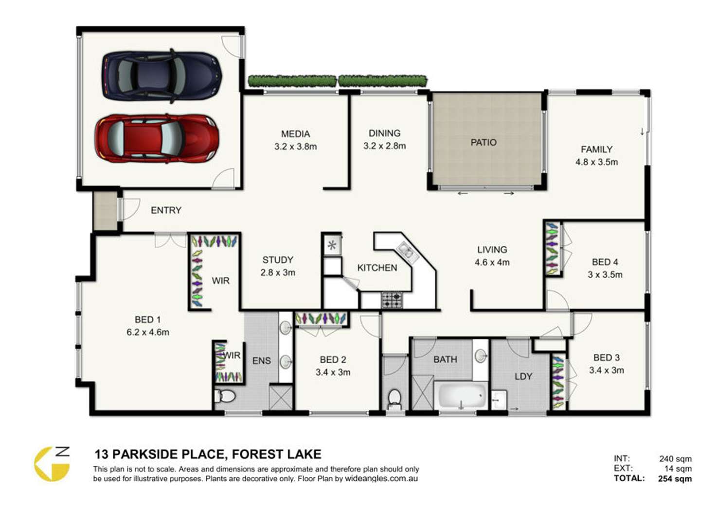 Floorplan of Homely house listing, 13 Parkside Place, Forest Lake QLD 4078