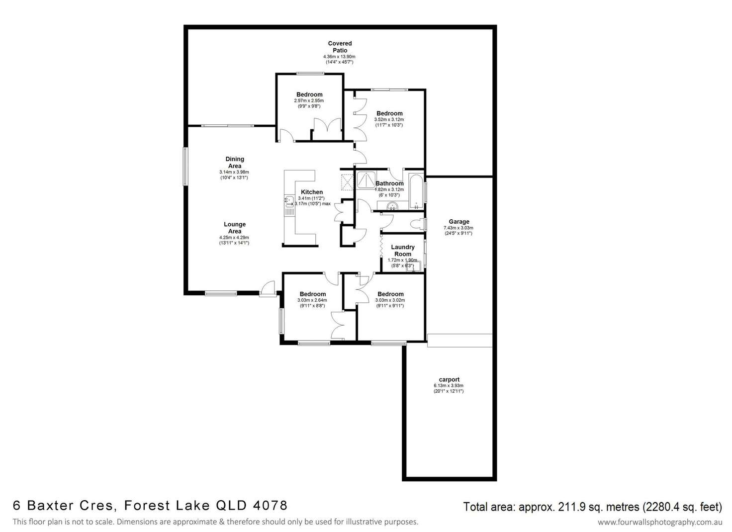 Floorplan of Homely house listing, 6 Baxter Cr, Forest Lake QLD 4078