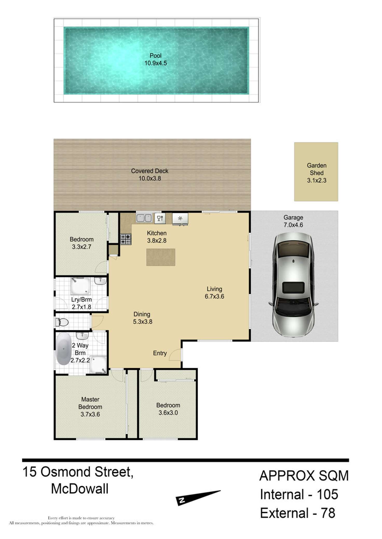 Floorplan of Homely house listing, 15 Osmond Street, Mcdowall QLD 4053