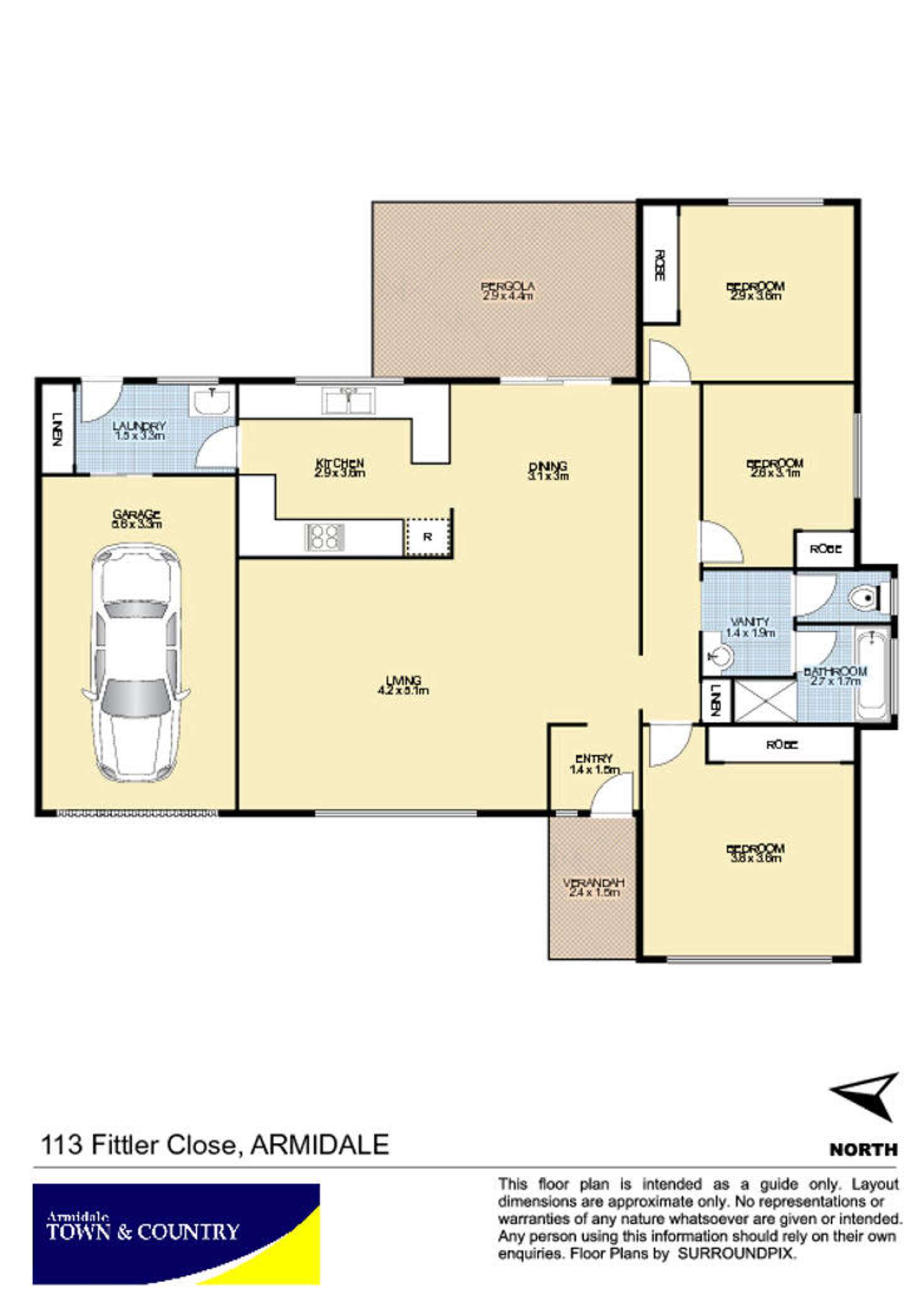 Floorplan of Homely house listing, 113 Fittler Close, Armidale NSW 2350