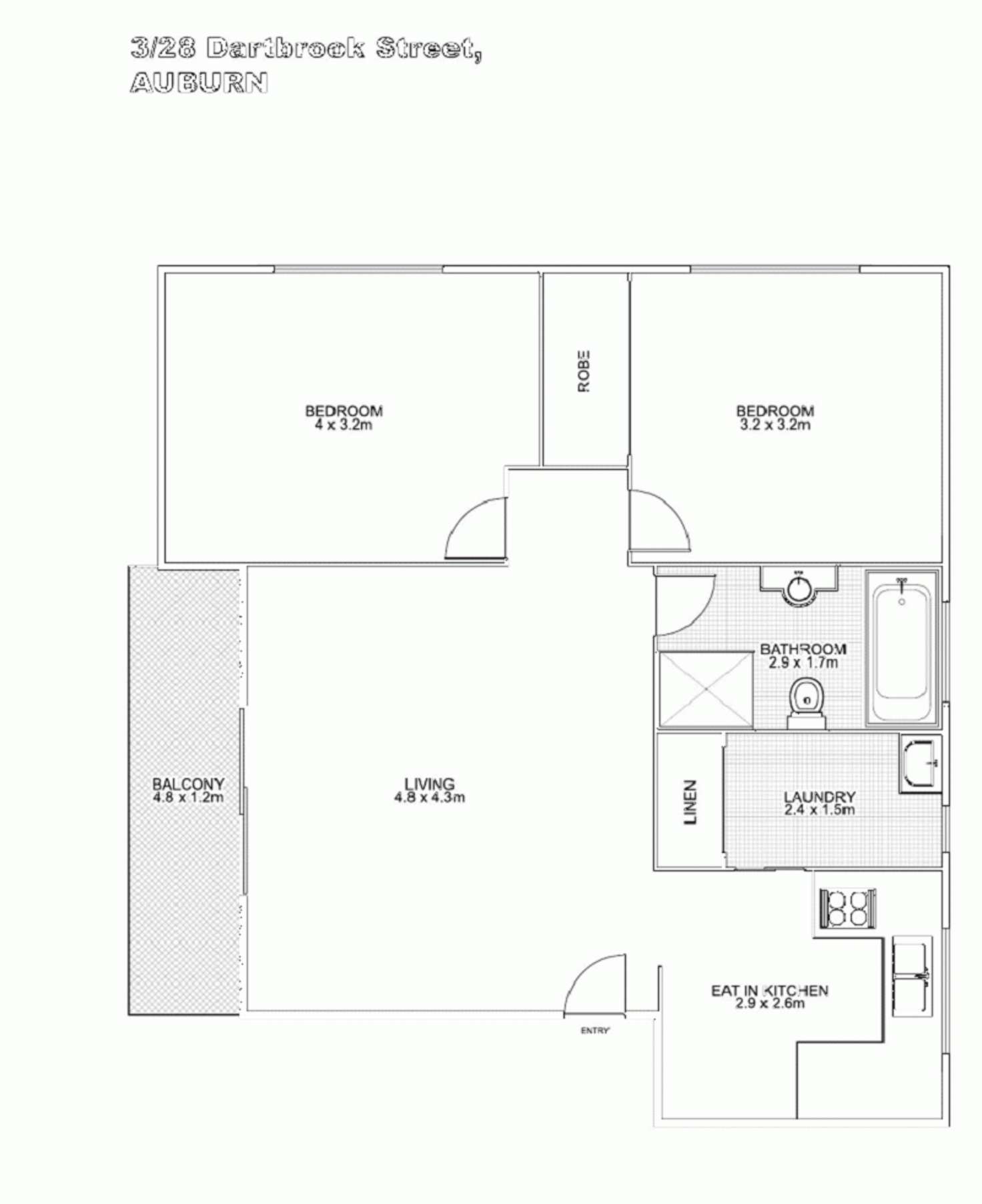 Floorplan of Homely unit listing, 3/28 Dartbrook Rd, Auburn NSW 2144