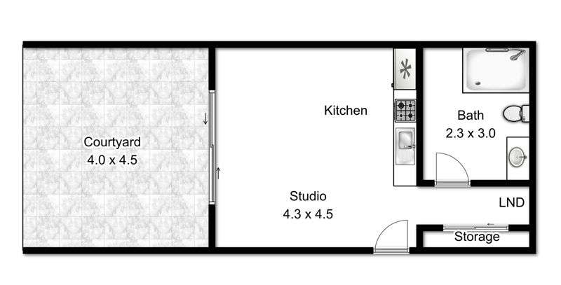 Floorplan of Homely unit listing, 41 Gotha Street, Fortitude Valley QLD 4006