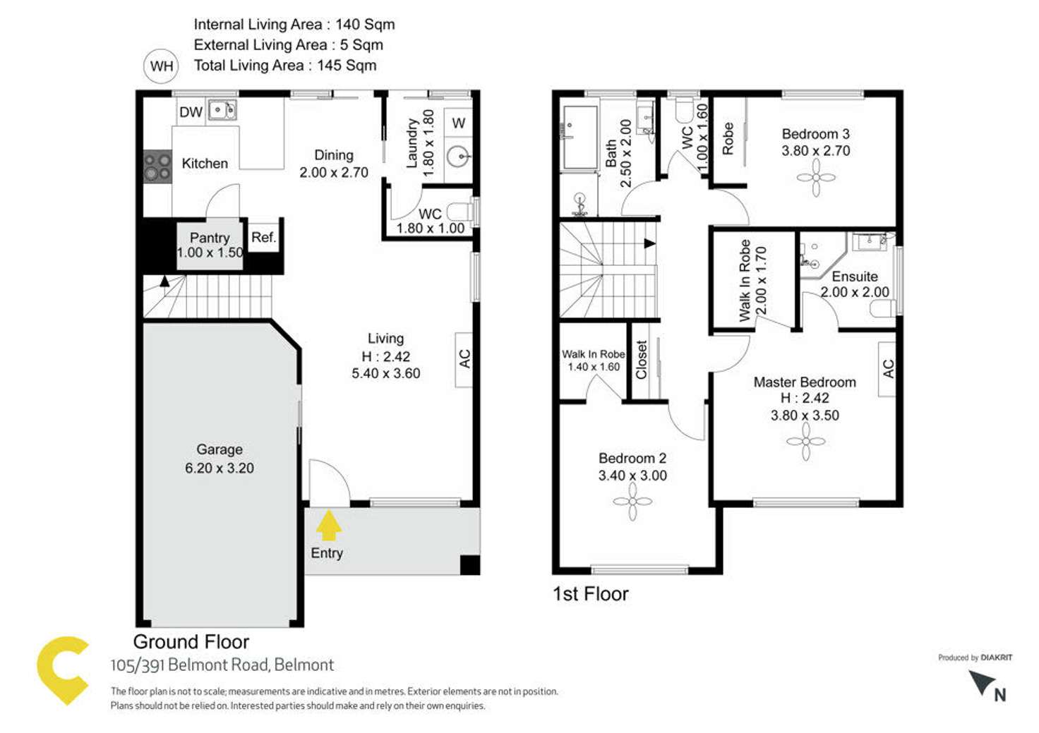 Floorplan of Homely townhouse listing, 105/391 Belmont Road, Belmont QLD 4153