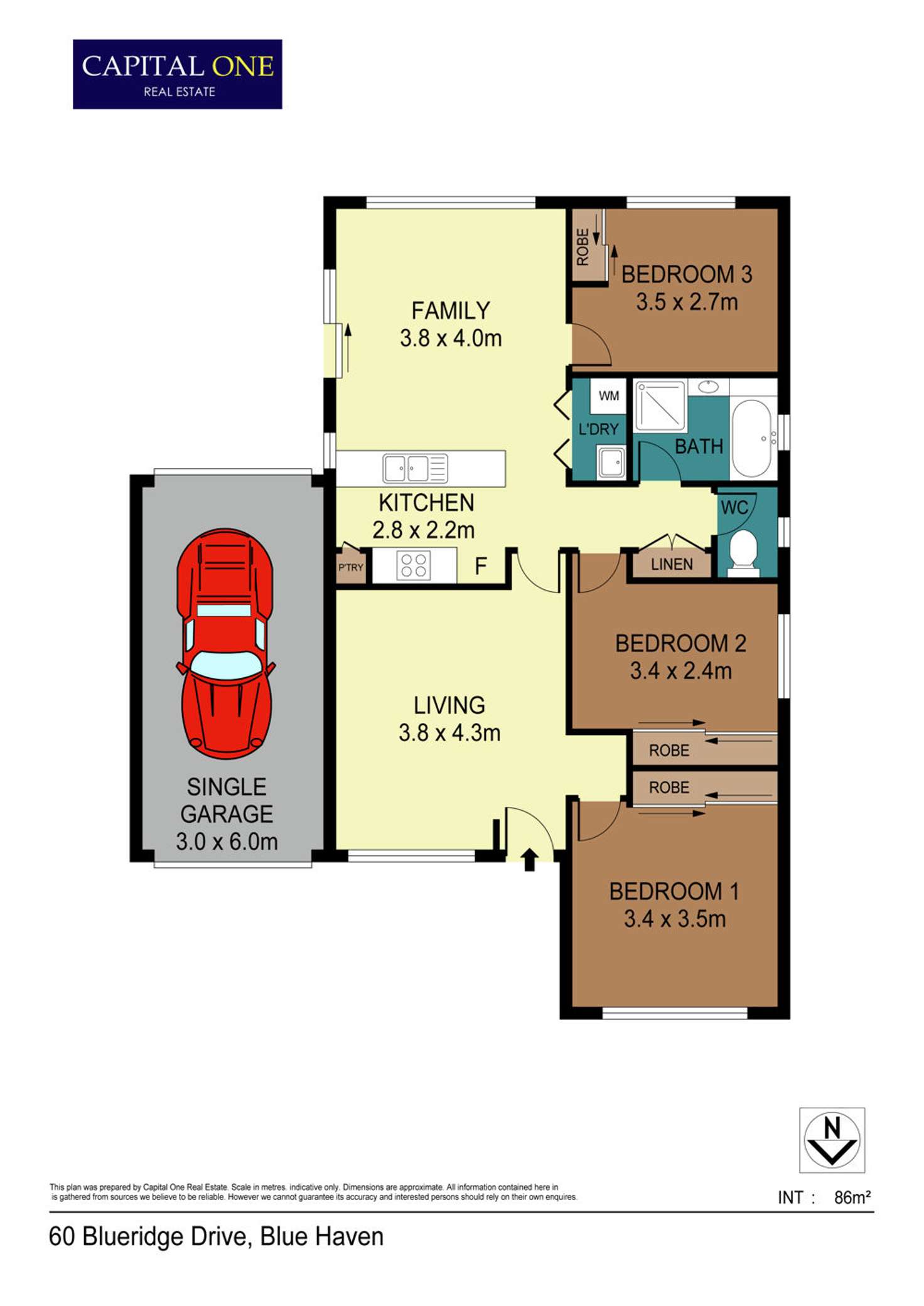 Floorplan of Homely house listing, 60 Blueridge Drive, Blue Haven NSW 2262