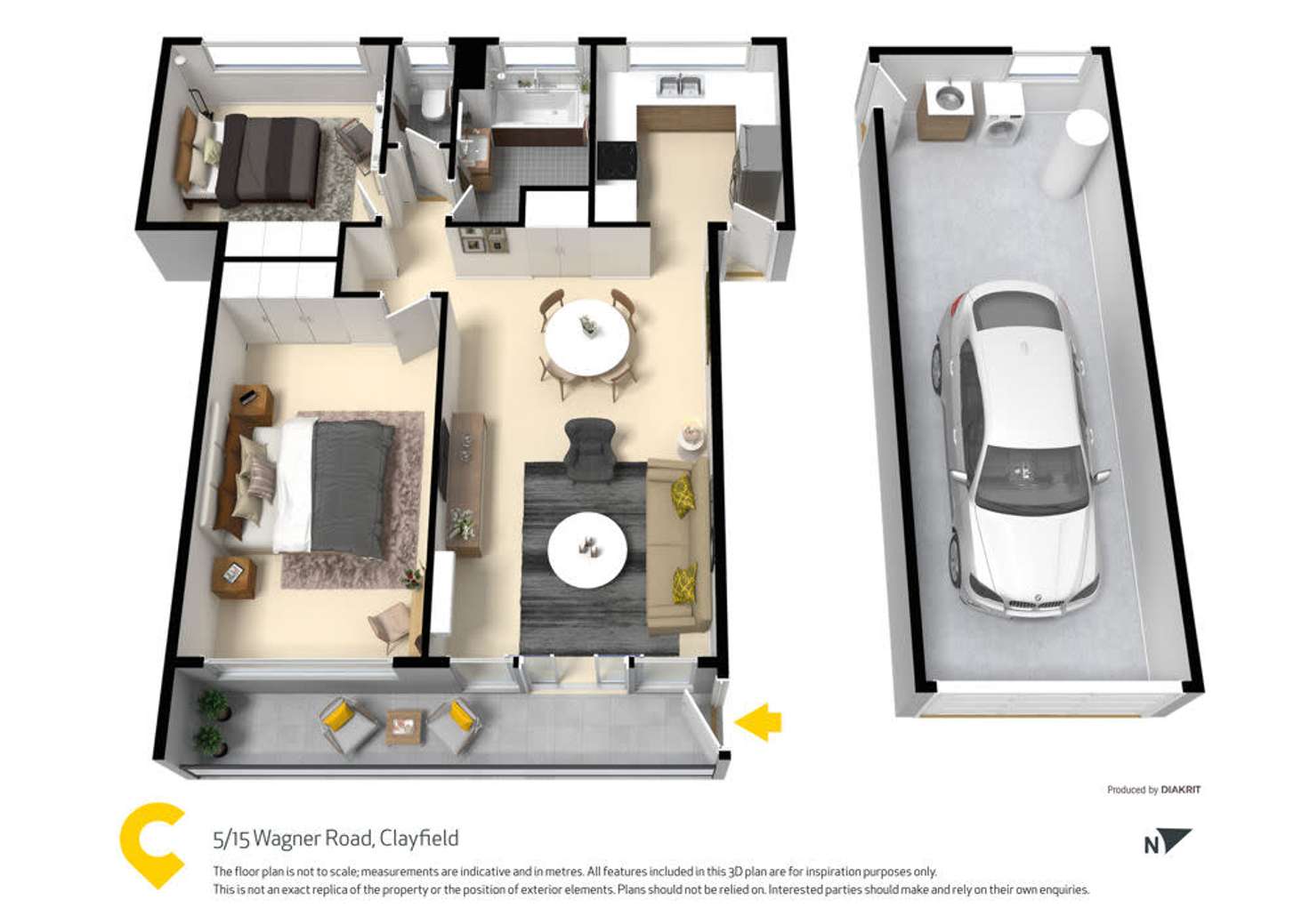 Floorplan of Homely unit listing, 5/15 Wagner Road, Clayfield QLD 4011