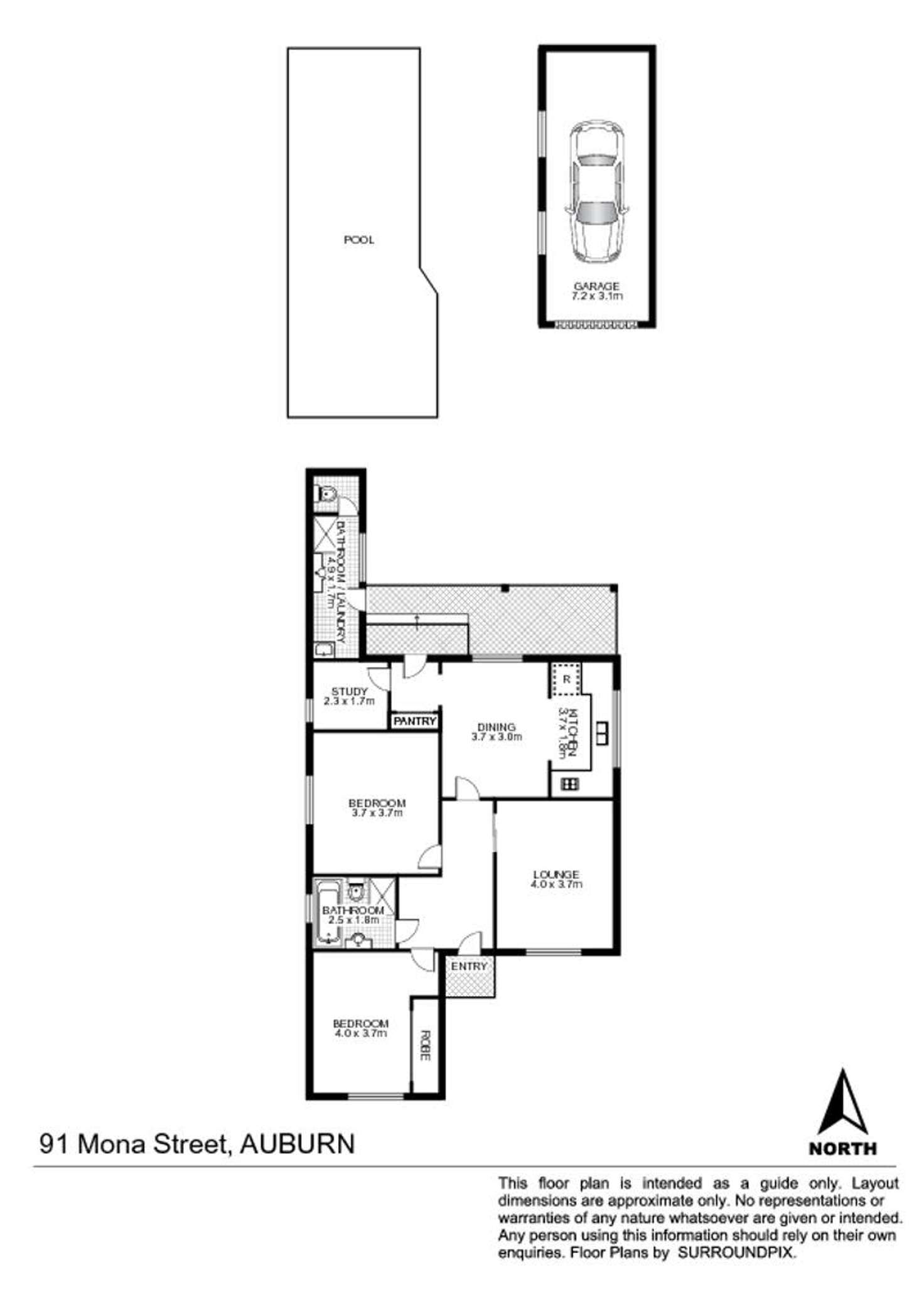 Floorplan of Homely house listing, 91 Mona St, Auburn NSW 2144