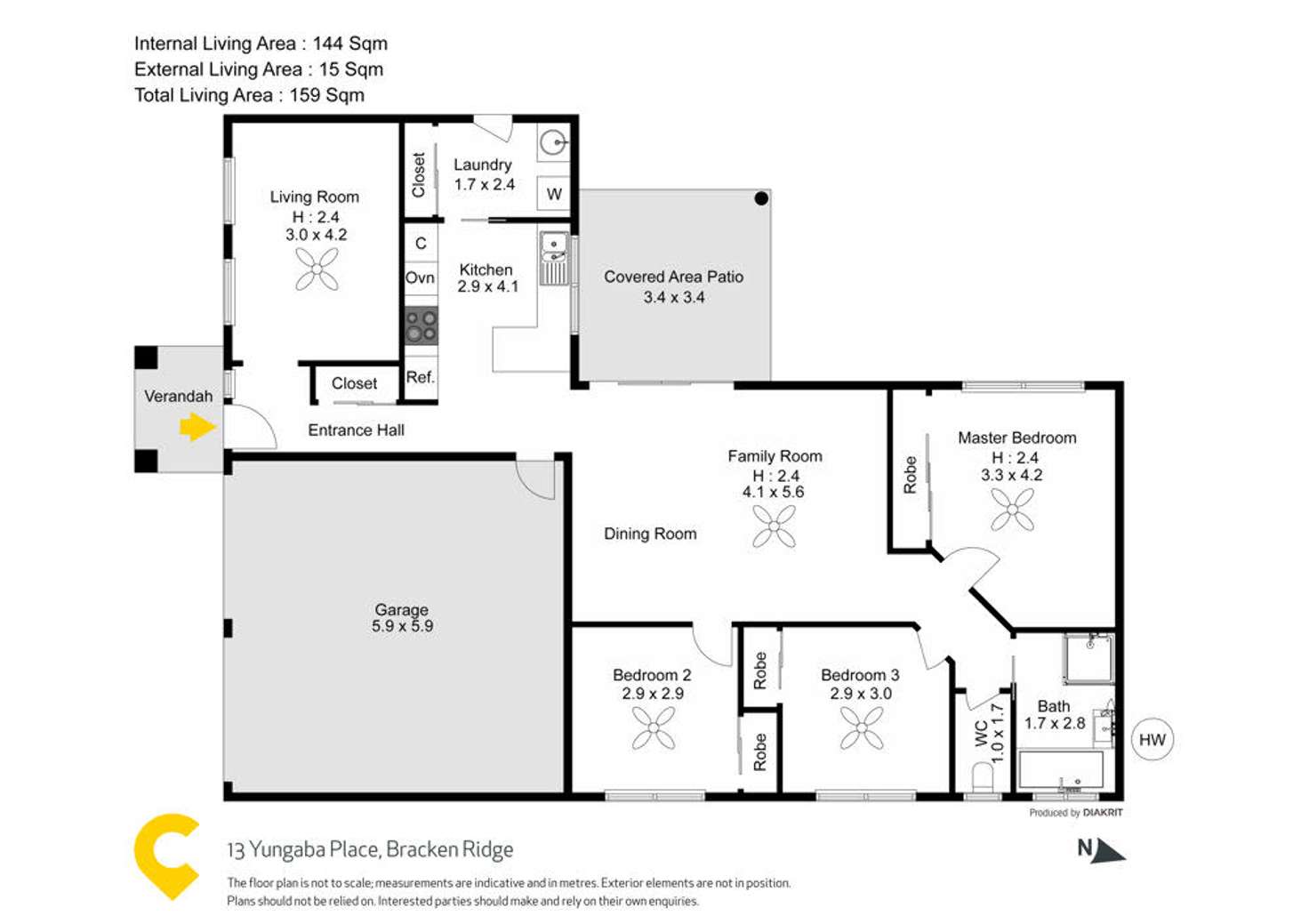 Floorplan of Homely house listing, 13 Yungaba Place, Bracken Ridge QLD 4017