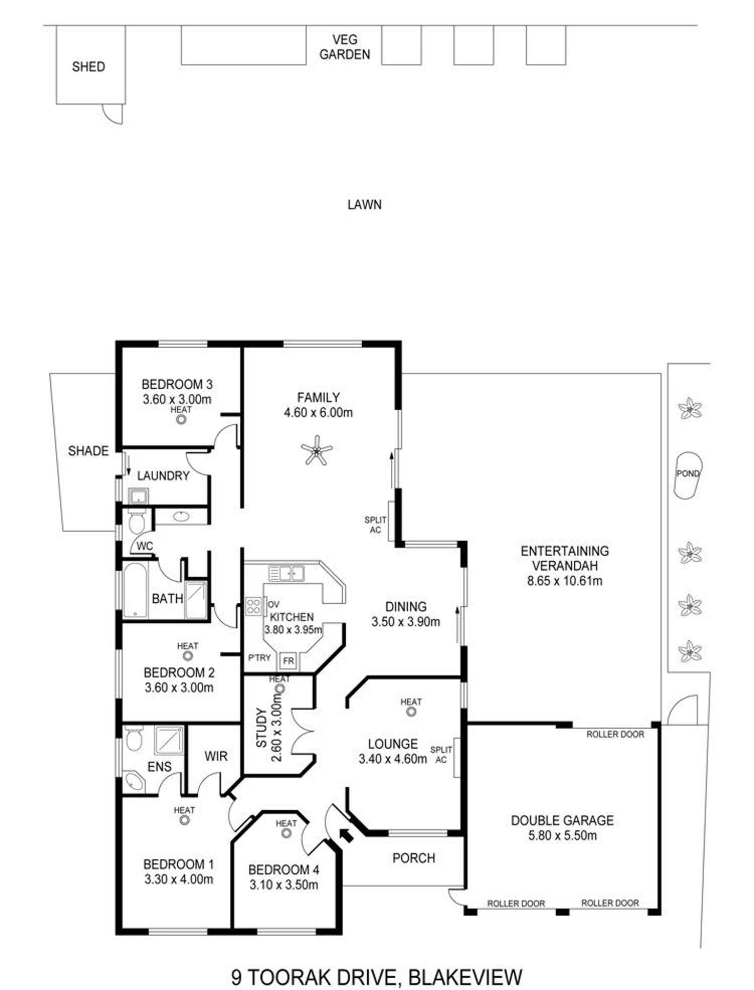 Floorplan of Homely house listing, 9 Toorak Drive, Blakeview SA 5114
