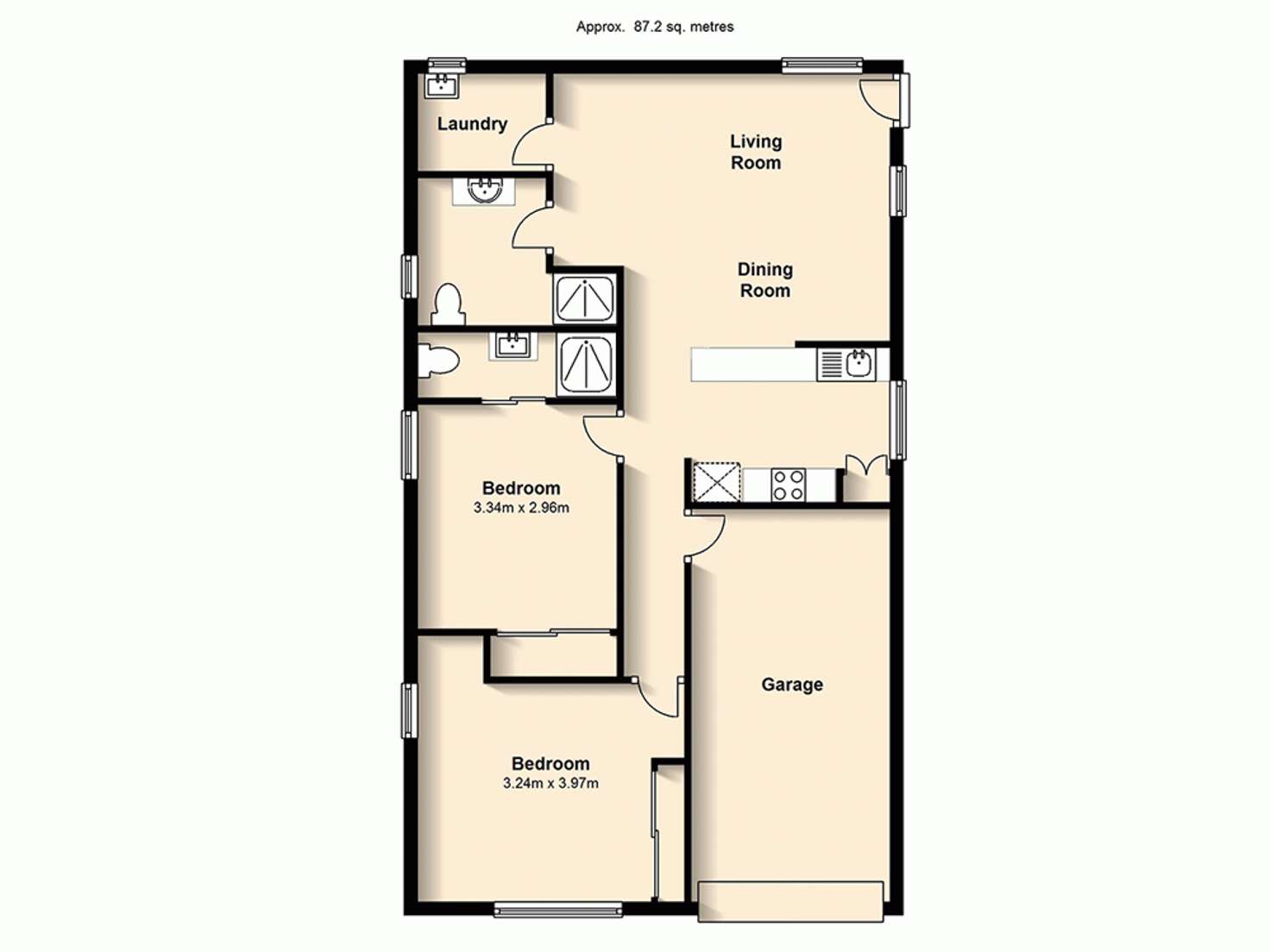 Floorplan of Homely unit listing, 11A Guildford Street, Kelvin Grove QLD 4059