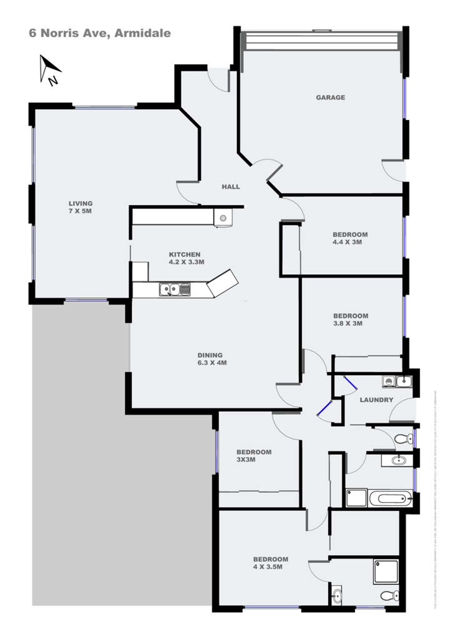Floorplan of Homely house listing, 6 Norris Drive, Armidale NSW 2350