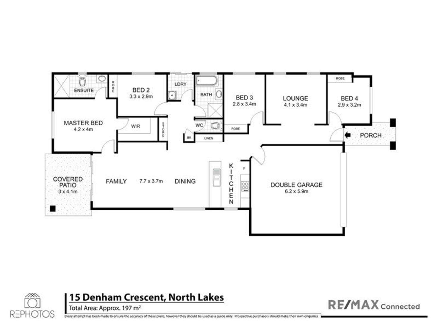 Floorplan of Homely house listing, 15 Denham Crescent, North Lakes QLD 4509