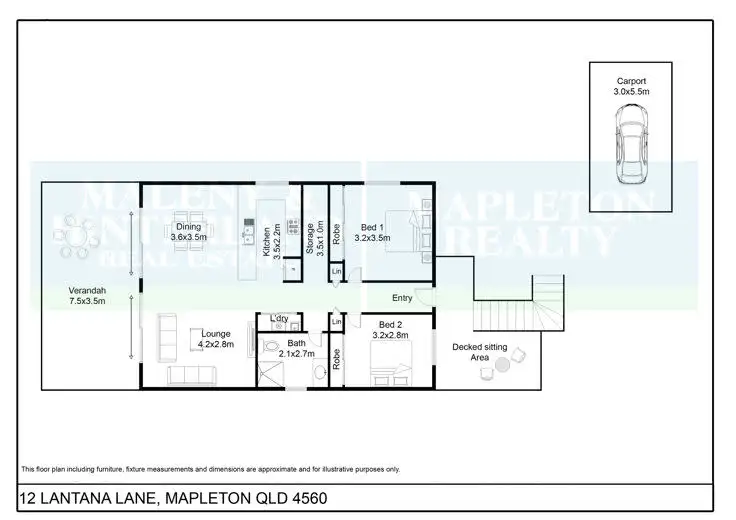 Floorplan of Homely house listing, 12 Lantana Lane, Mapleton QLD 4560