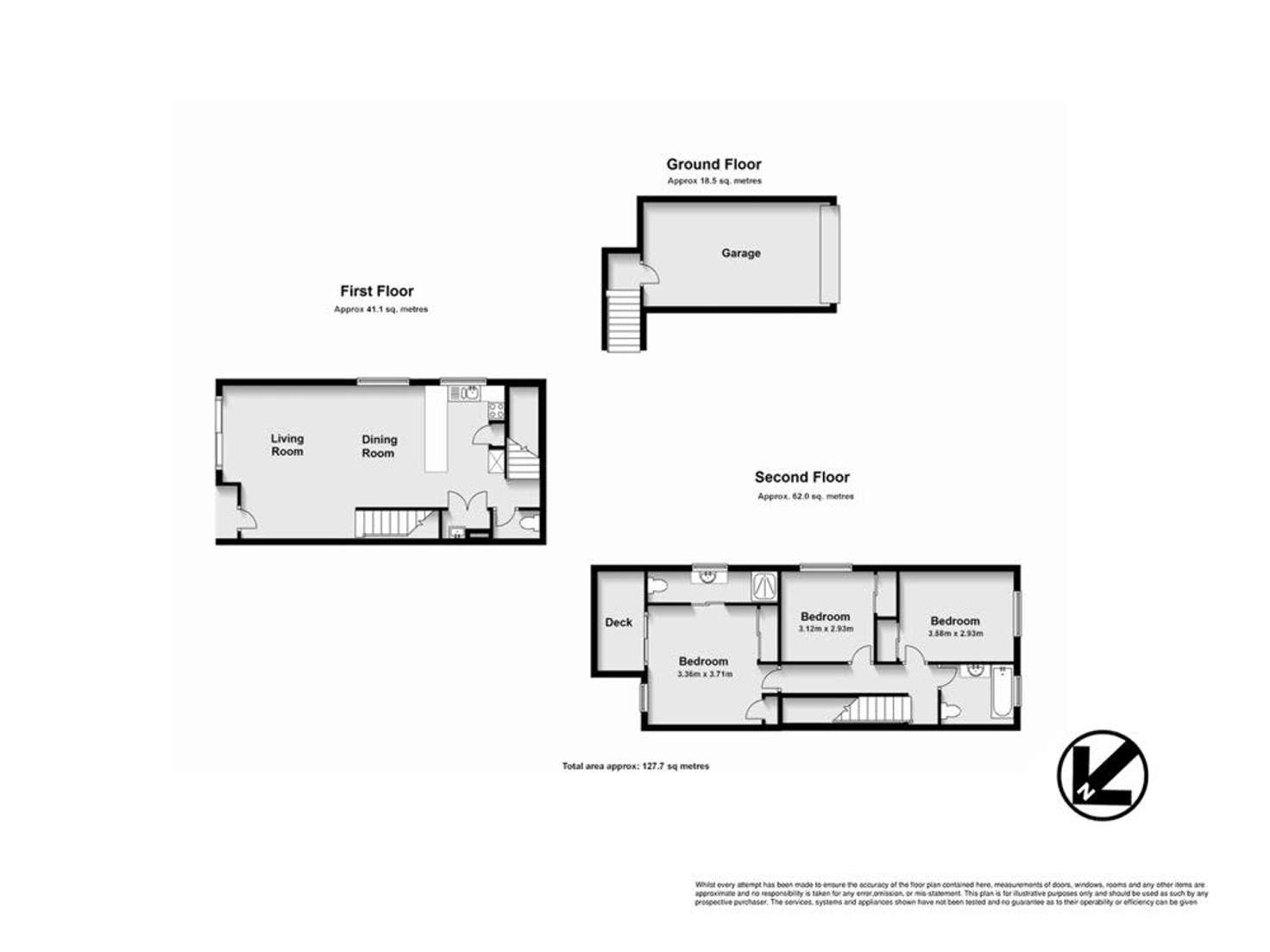 Floorplan of Homely townhouse listing, 2/115 Hansen Street, Moorooka QLD 4105