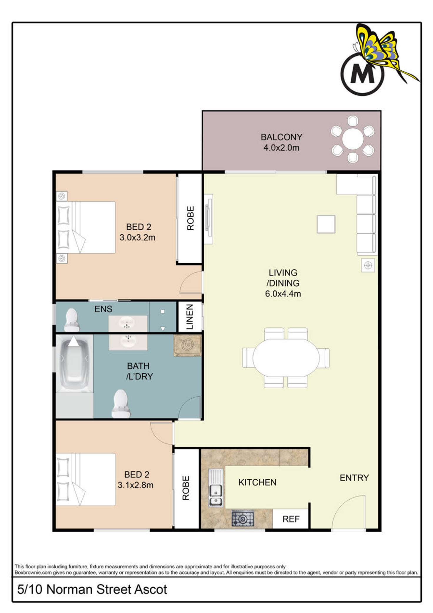 Floorplan of Homely unit listing, 5/10 Norman Street, Ascot QLD 4007