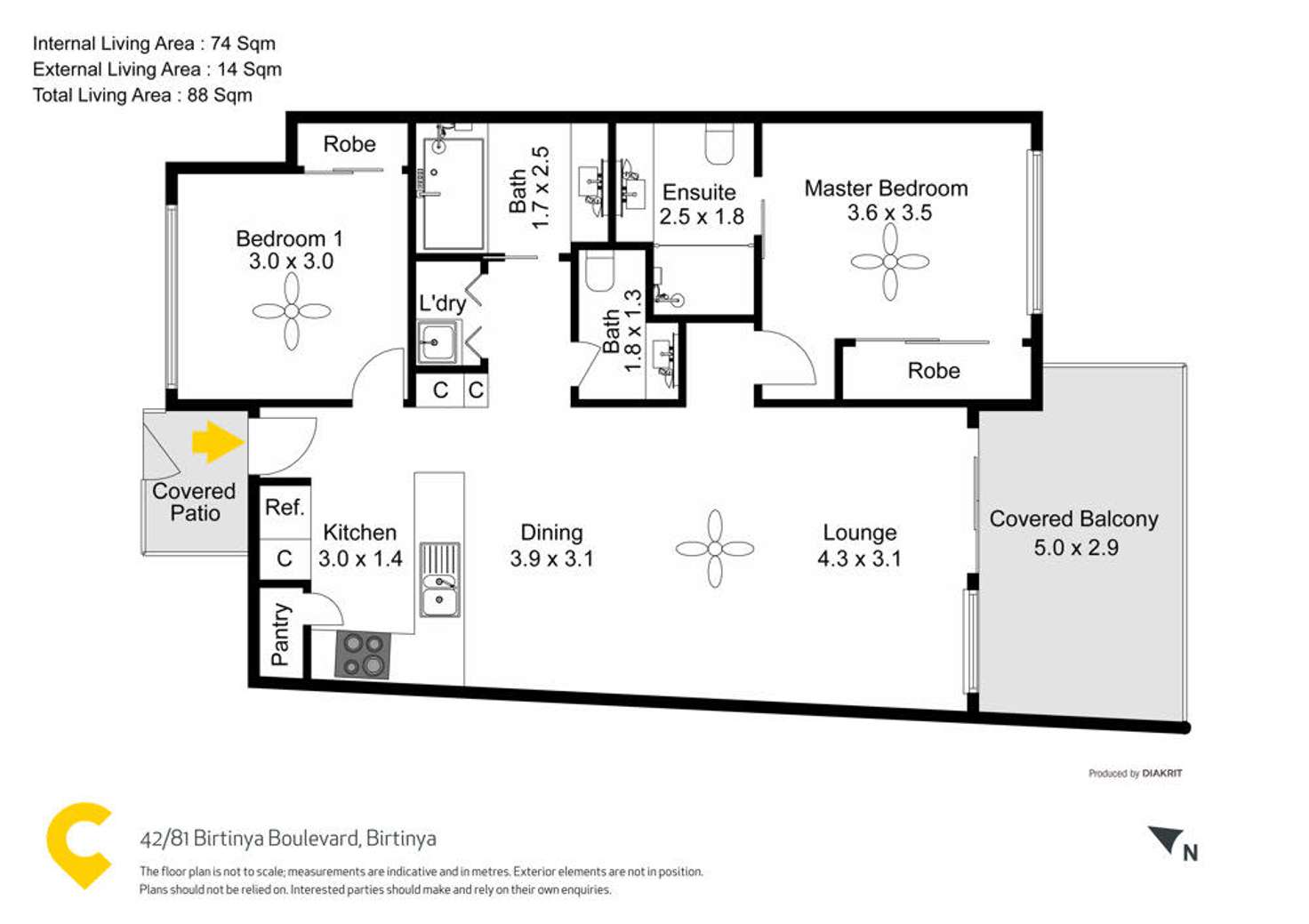 Floorplan of Homely unit listing, 42/81 Birtinya Boulevard, Birtinya QLD 4575