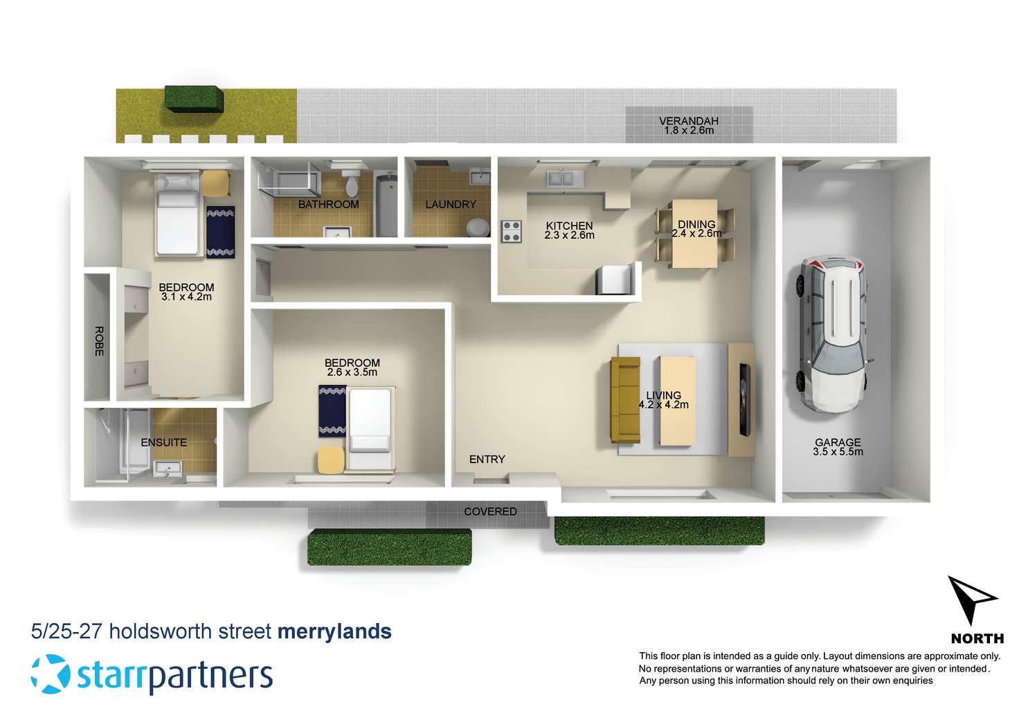 Floorplan of Homely villa listing, 5/25-27 Holdsworth Street, Merrylands NSW 2160