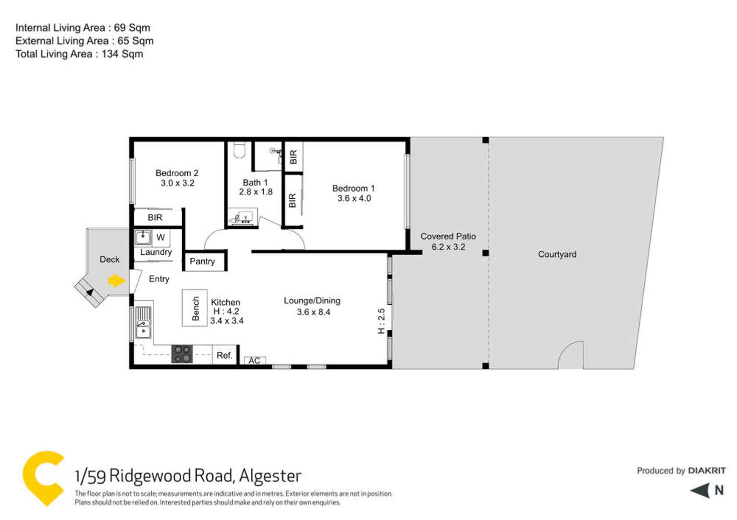 Floorplan of Homely townhouse listing, 1/59 Ridgewood Road, Algester QLD 4115