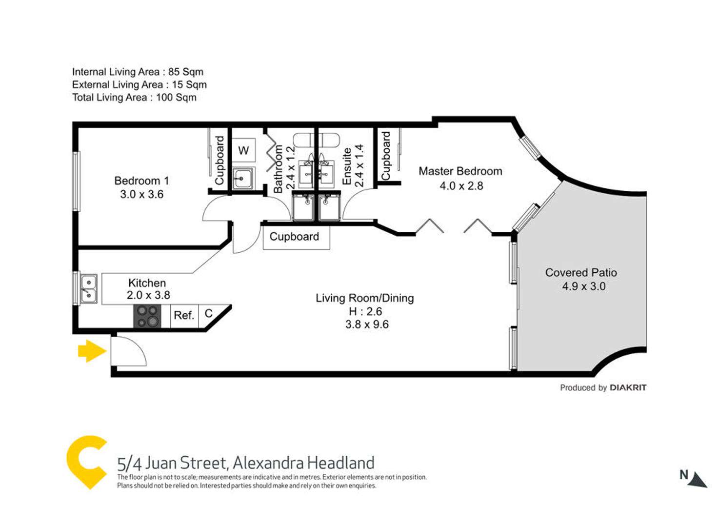 Floorplan of Homely unit listing, 5/4 Juan Street, Alexandra Headland QLD 4572