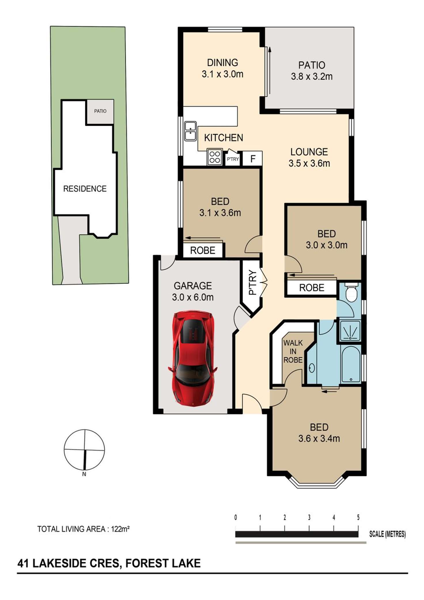 Floorplan of Homely house listing, 41 Lakeside Cr, Forest Lake QLD 4078