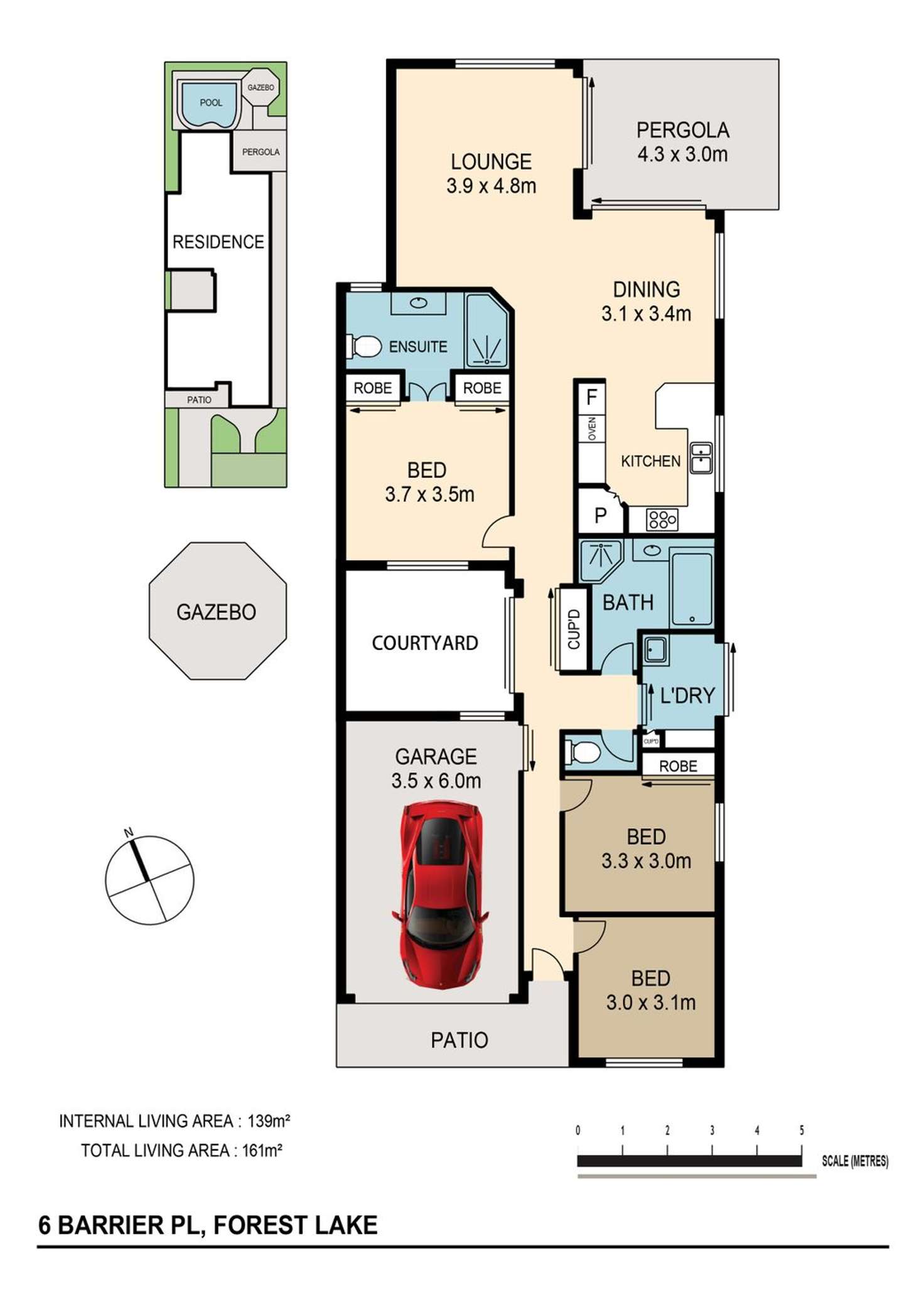 Floorplan of Homely house listing, 6 Barrier Pl, Forest Lake QLD 4078