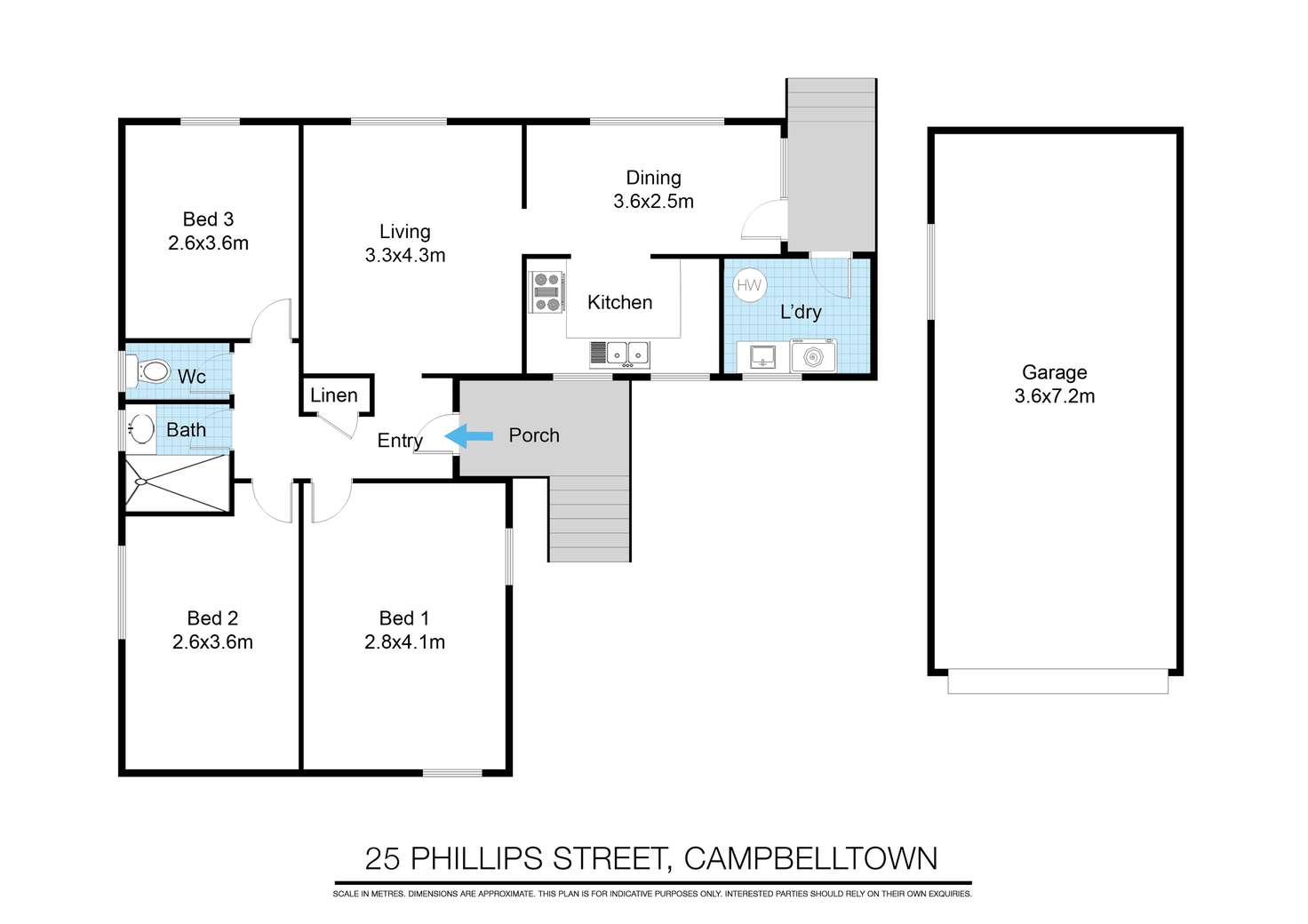 Floorplan of Homely house listing, 25 Phillip Street, Campbelltown NSW 2560