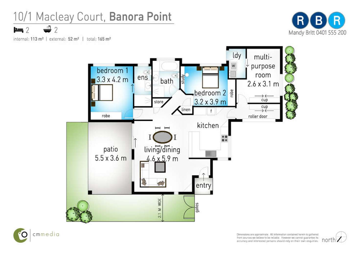 Floorplan of Homely unit listing, 10/1 Macleay Court, Banora Point NSW 2486