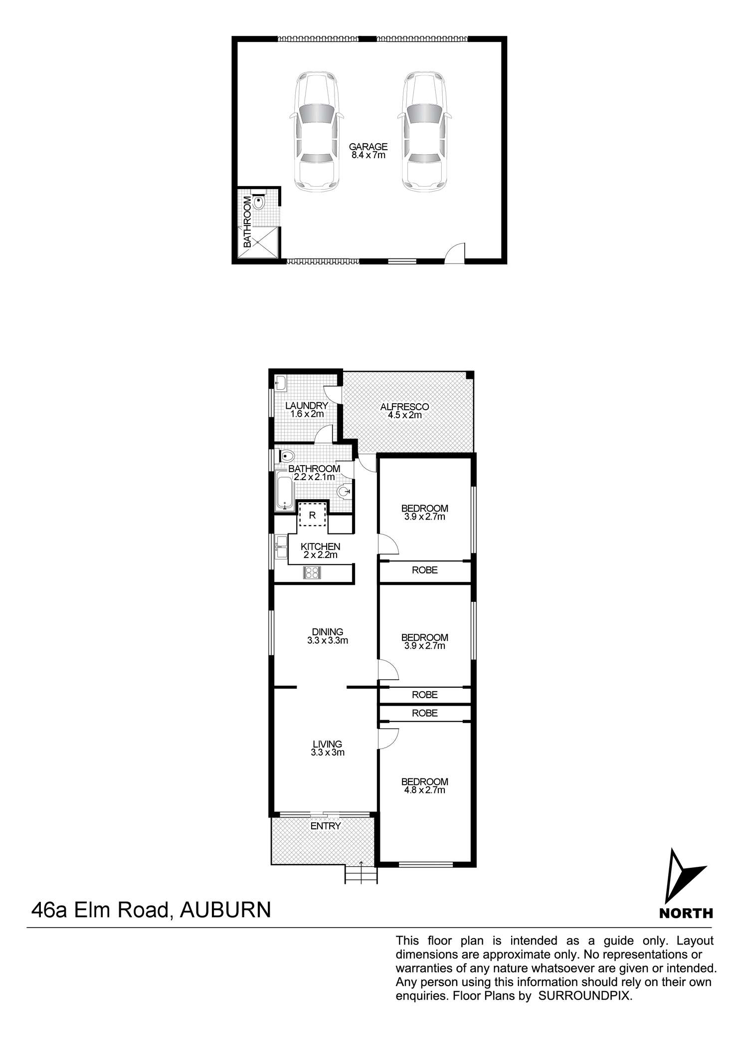 Floorplan of Homely house listing, 46A Elm Rd, Auburn NSW 2144