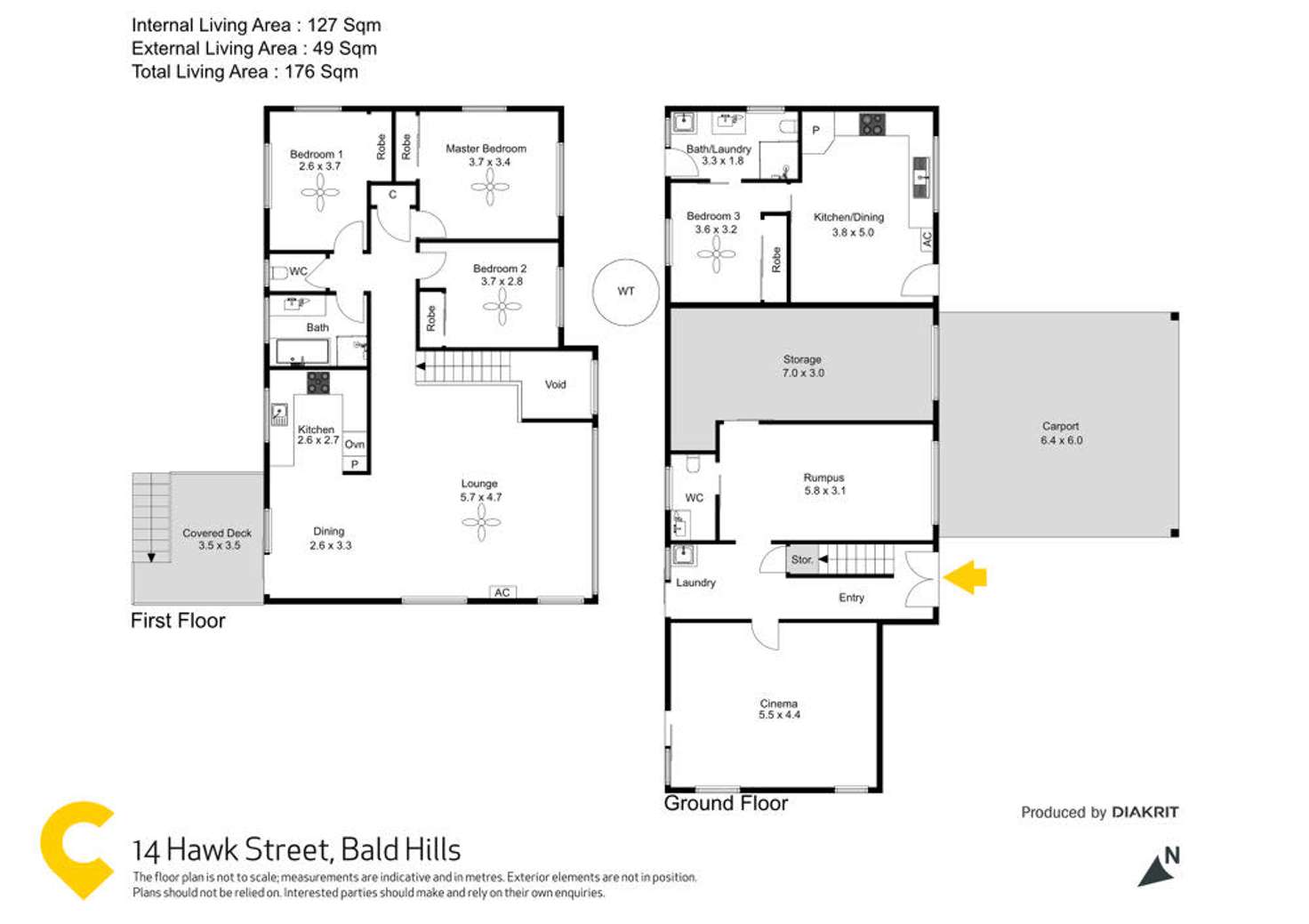 Floorplan of Homely house listing, 14 Hawk Street, Bald Hills QLD 4036