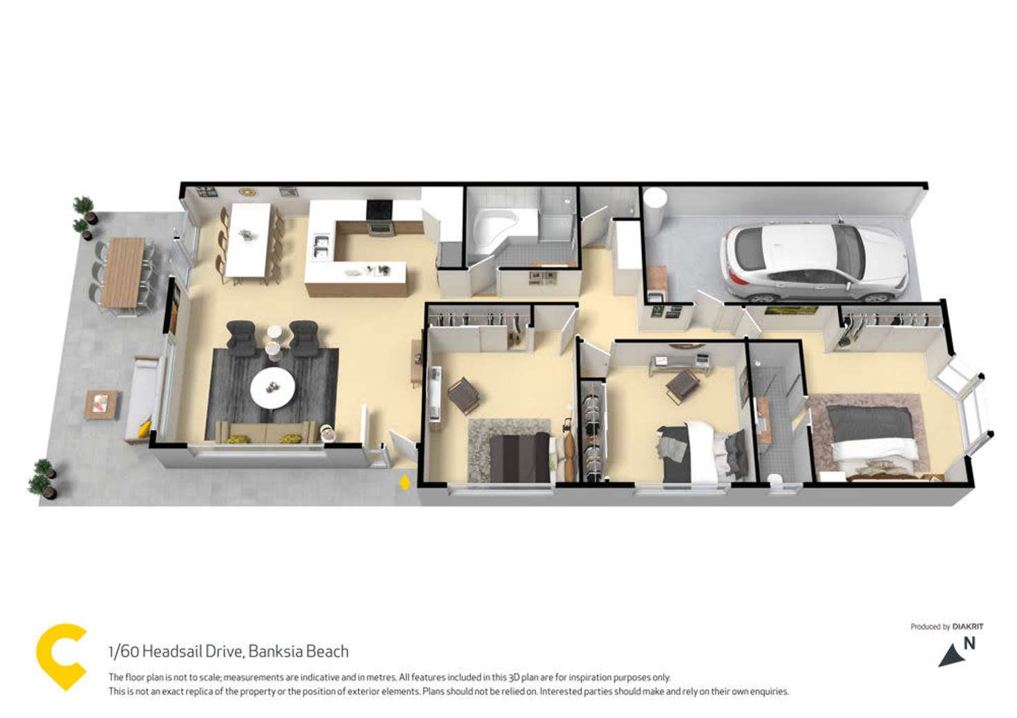 Floorplan of Homely house listing, 1/60 Headsail Drive, Banksia Beach QLD 4507