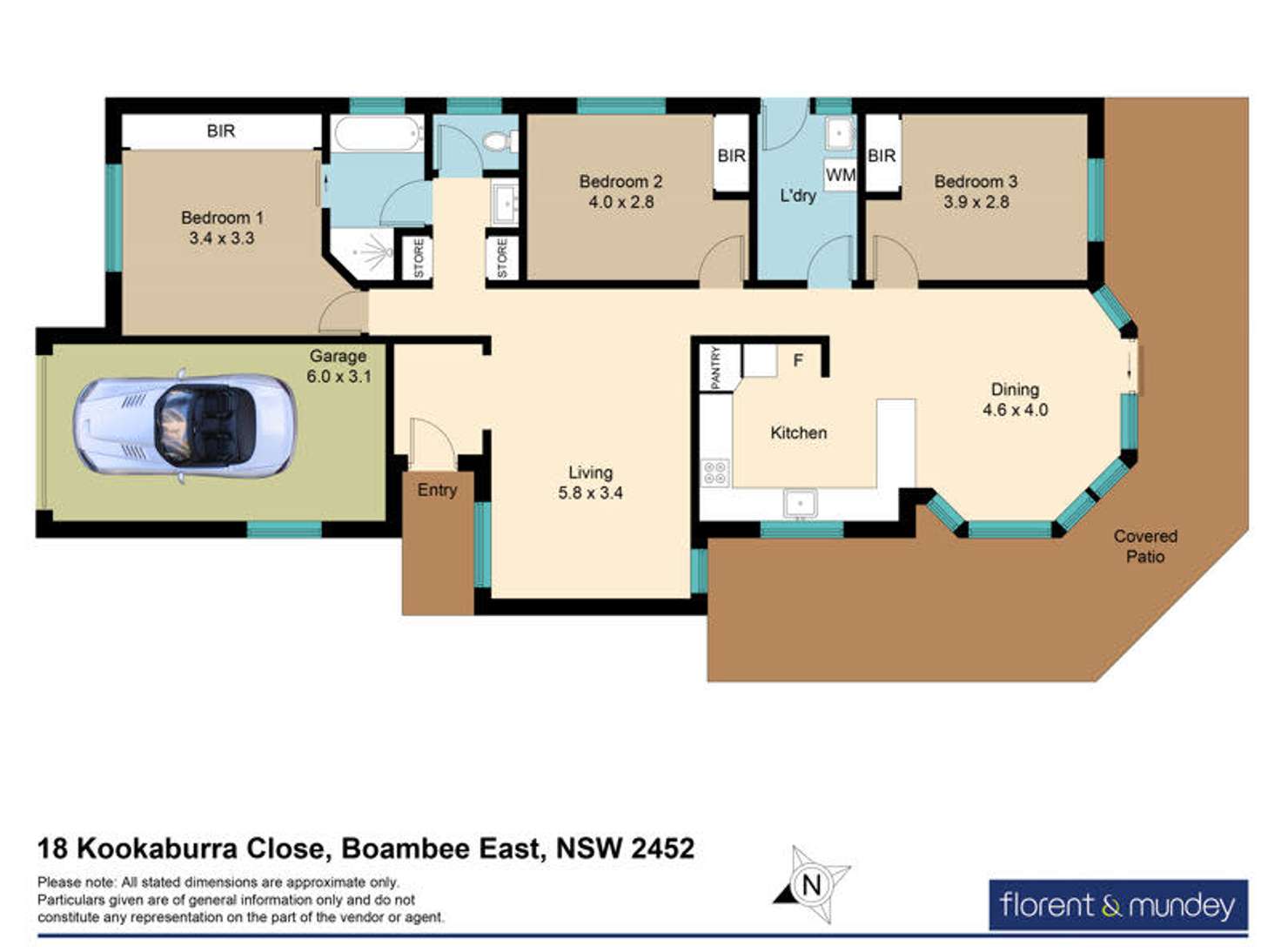 Floorplan of Homely house listing, 18 Kookaburra Cl, Boambee East NSW 2452