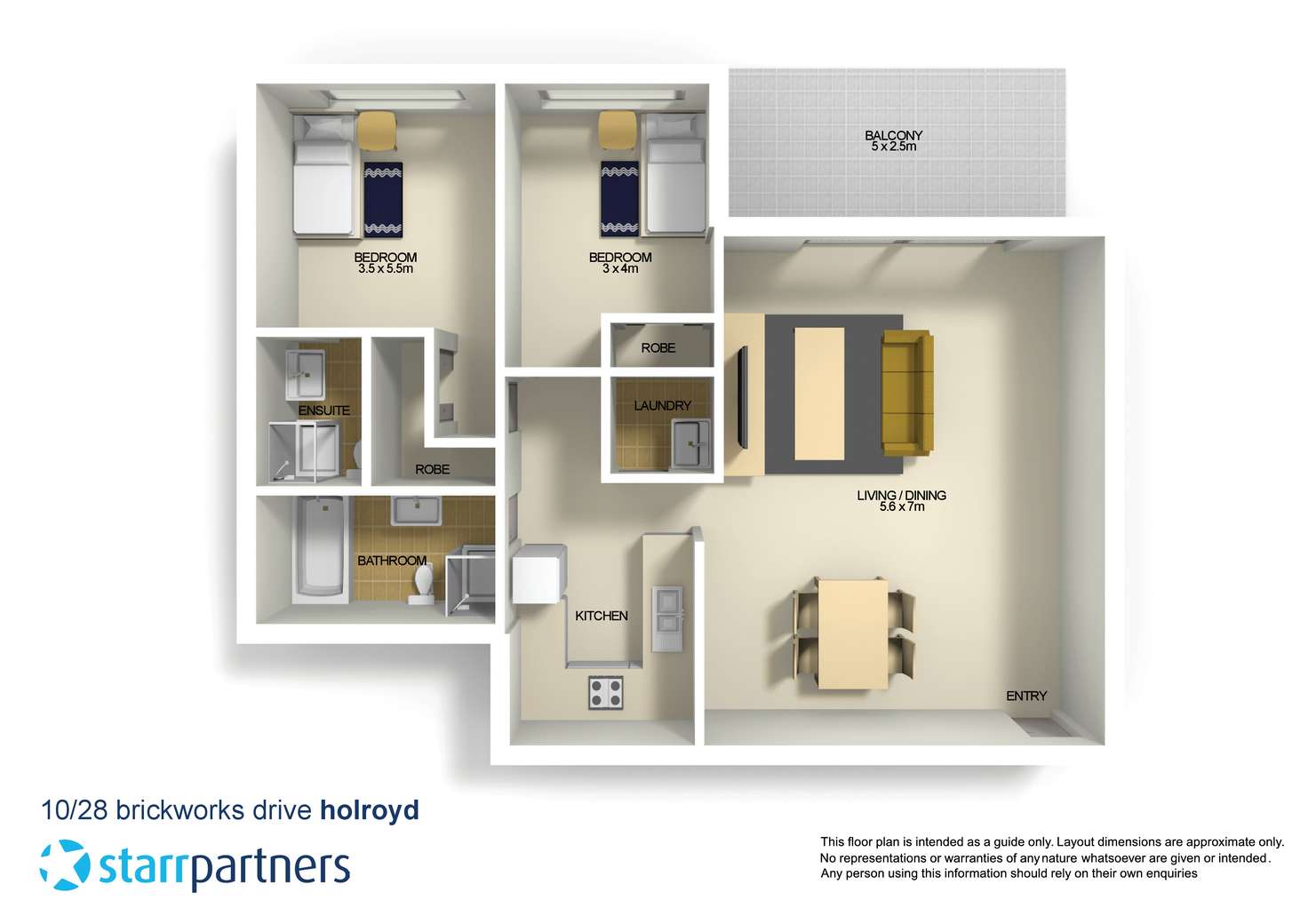 Floorplan of Homely unit listing, 10/28 Brickworks Drive, Merrylands NSW 2160