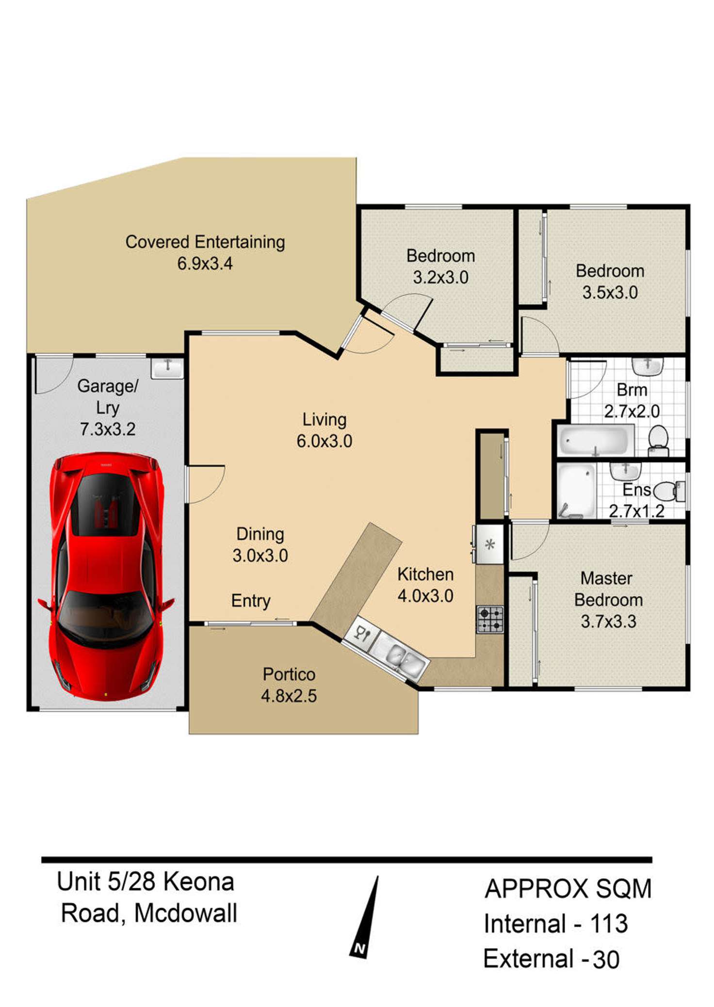 Floorplan of Homely villa listing, 5/28 Keona Road, Mcdowall QLD 4053