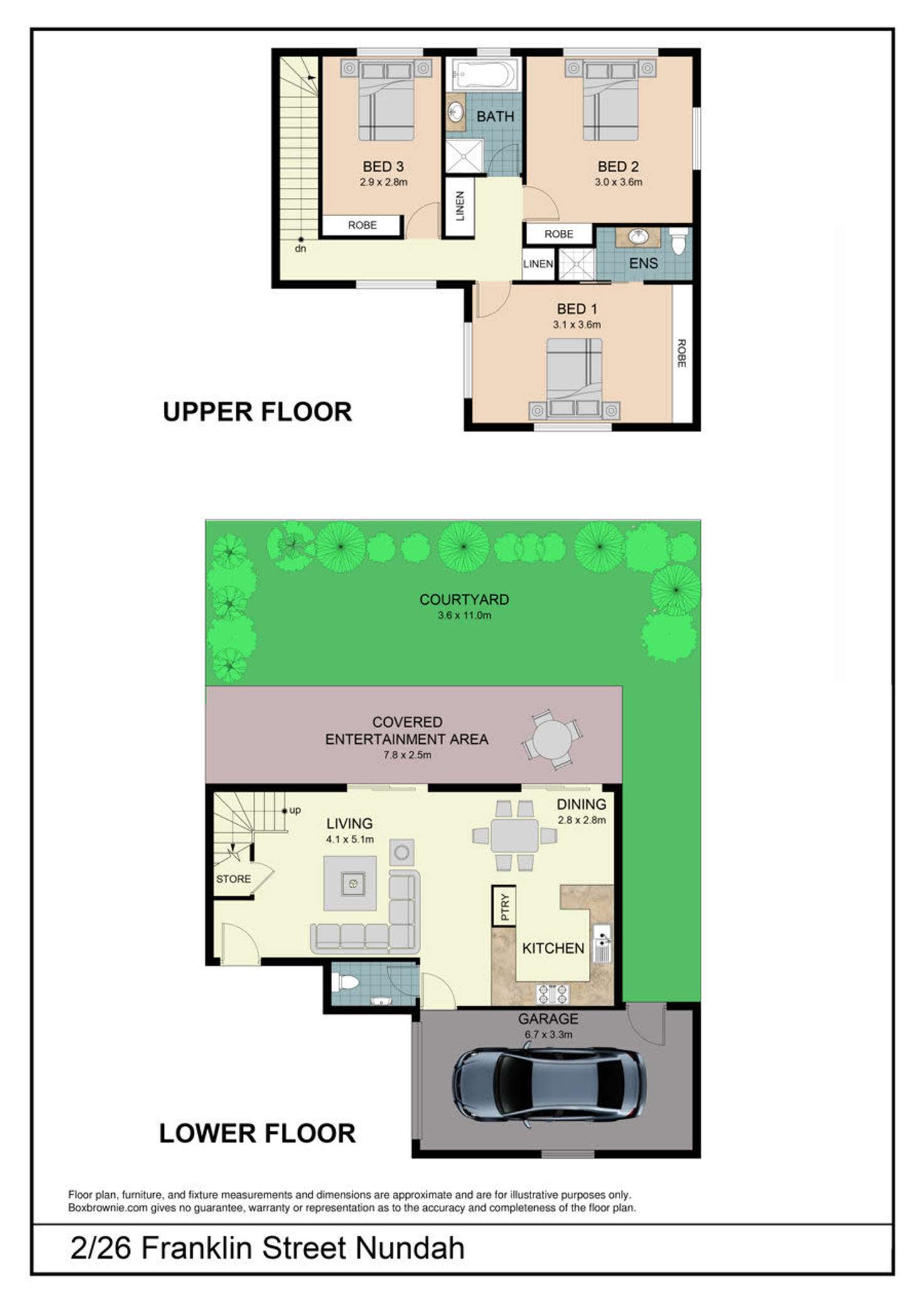 Floorplan of Homely townhouse listing, 2/26 Franklin Street, Nundah QLD 4012