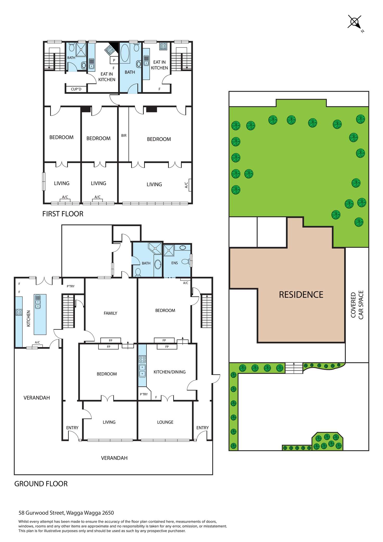 Floorplan of Homely house listing, 58 Gurwood Street, Wagga Wagga NSW 2650