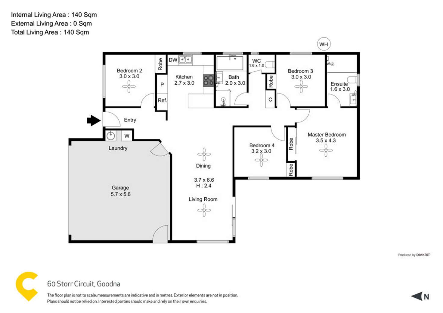 Floorplan of Homely house listing, 60 Storr Circuit, Goodna QLD 4300