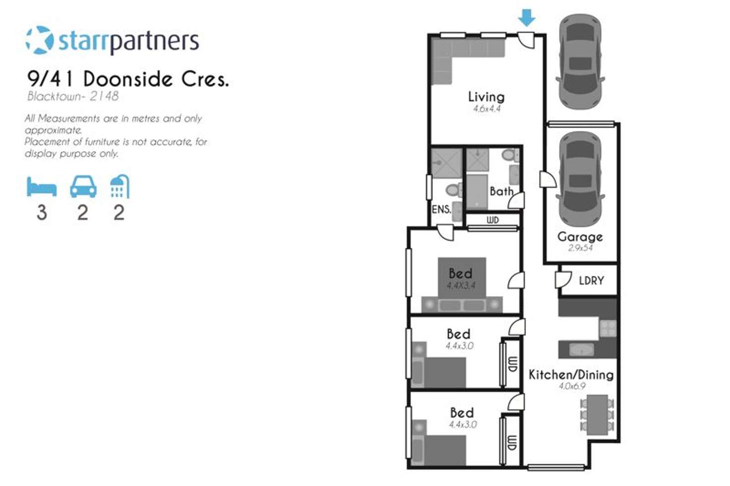 Floorplan of Homely villa listing, 9/41 Doonside Crescent, Blacktown NSW 2148