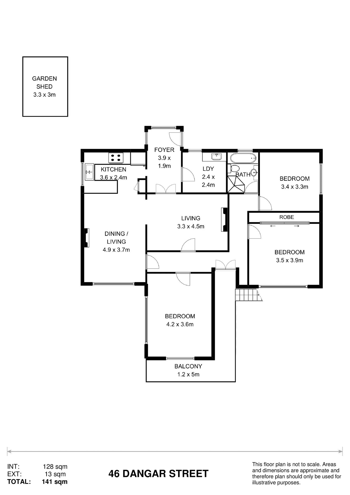 Floorplan of Homely house listing, 46 Dangar Street, Armidale NSW 2350