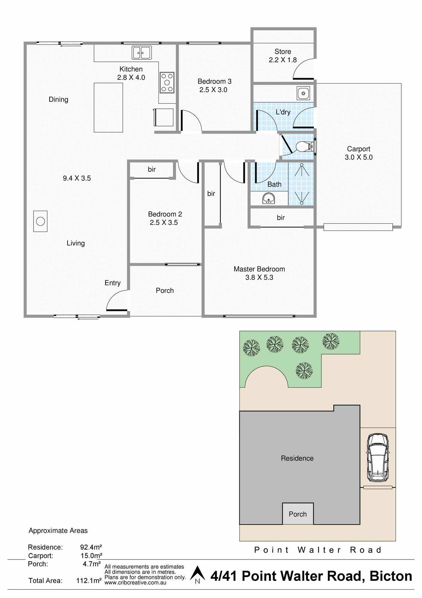 Floorplan of Homely villa listing, 4/41 Point Walter Road, Bicton WA 6157