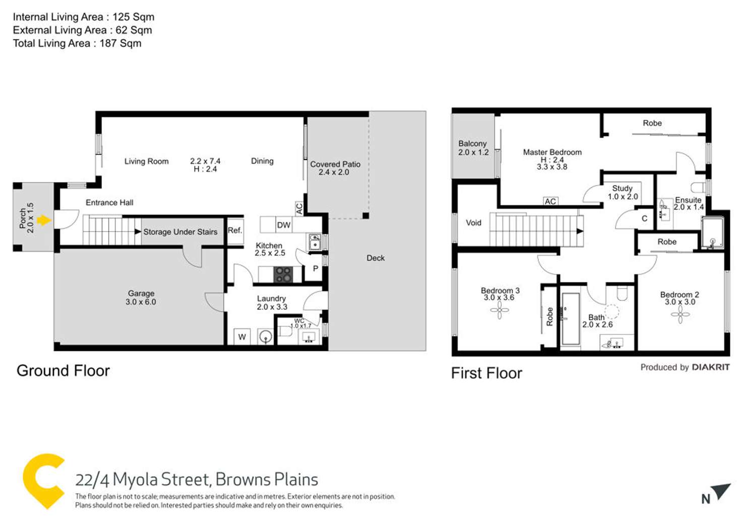 Floorplan of Homely townhouse listing, 22/4 Myola Street, Browns Plains QLD 4118